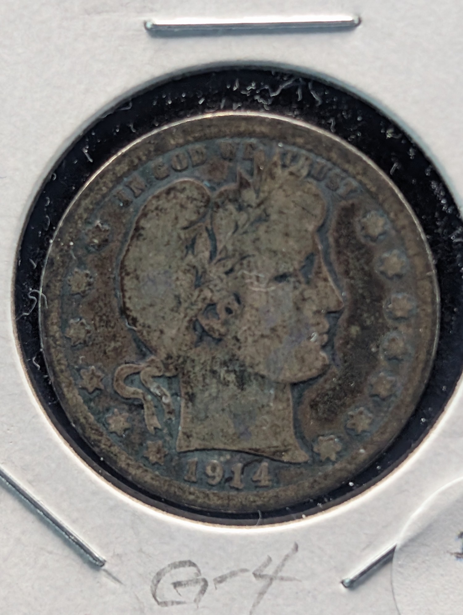 1914 Barber 90% Silver Quarter