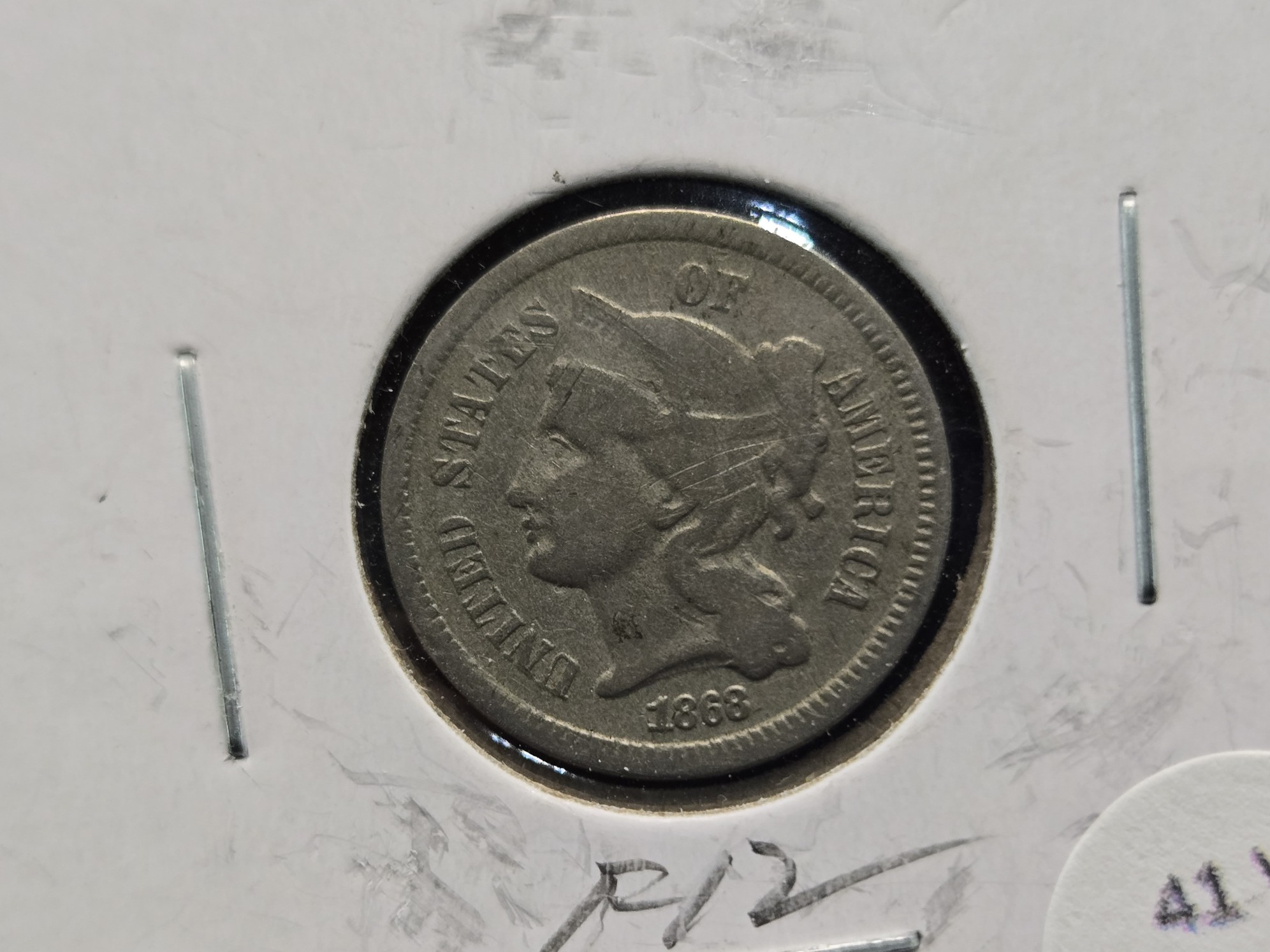 1868 Three Cent Nickel