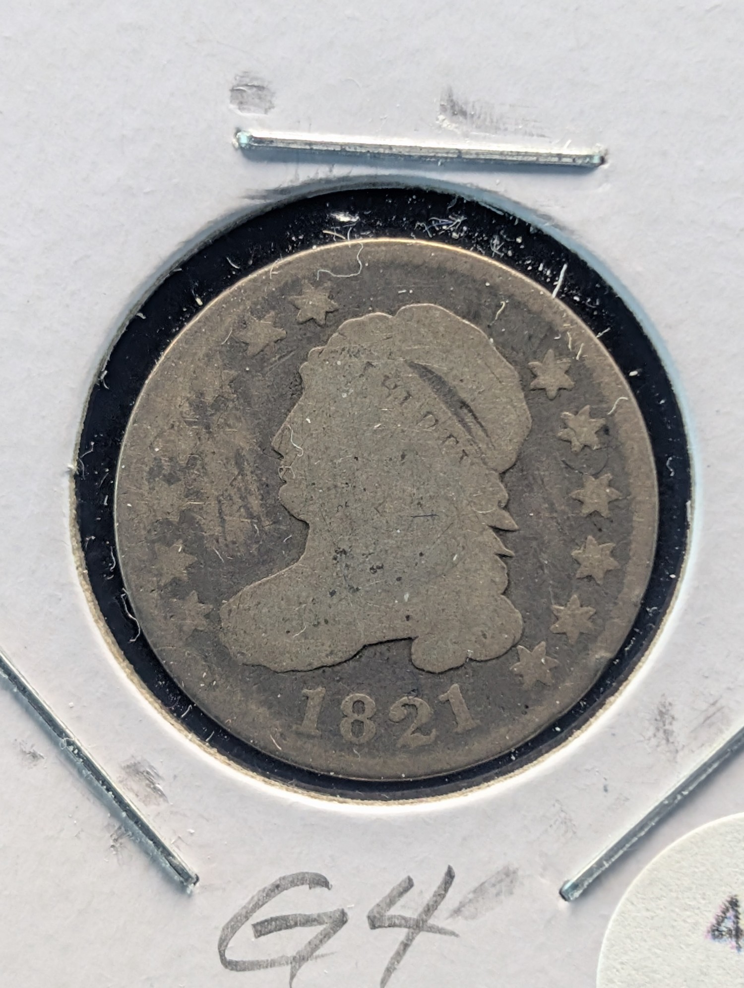 1821 Capped Bust Silver Dime