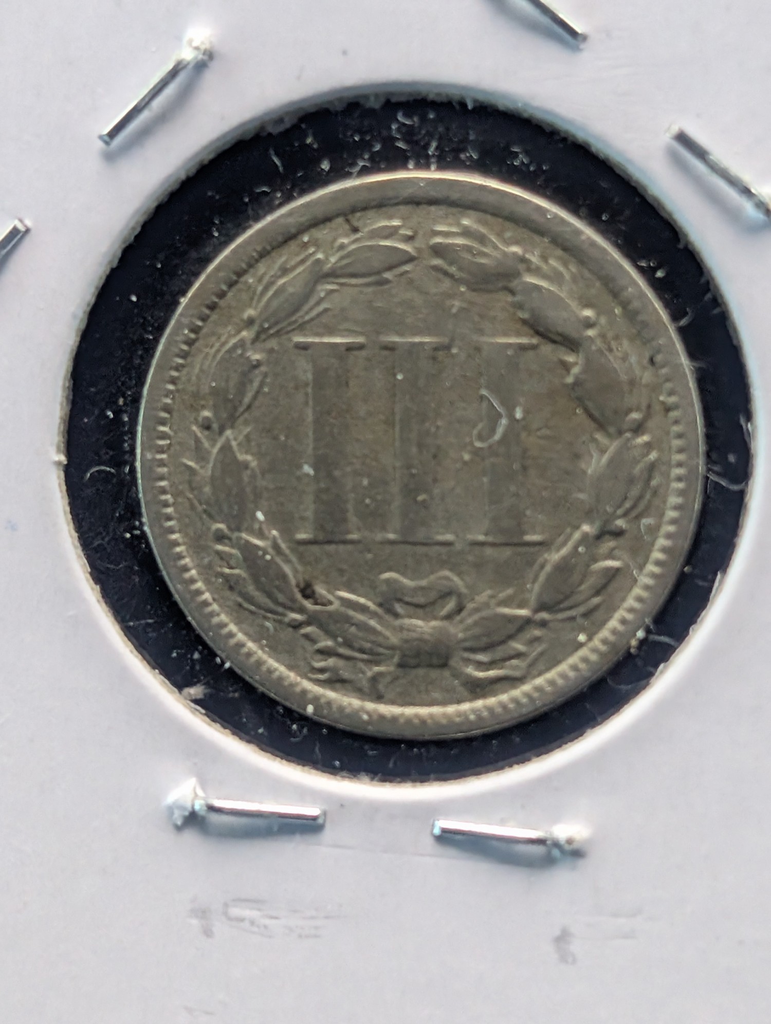 1866 Three Cent Nickel - VG