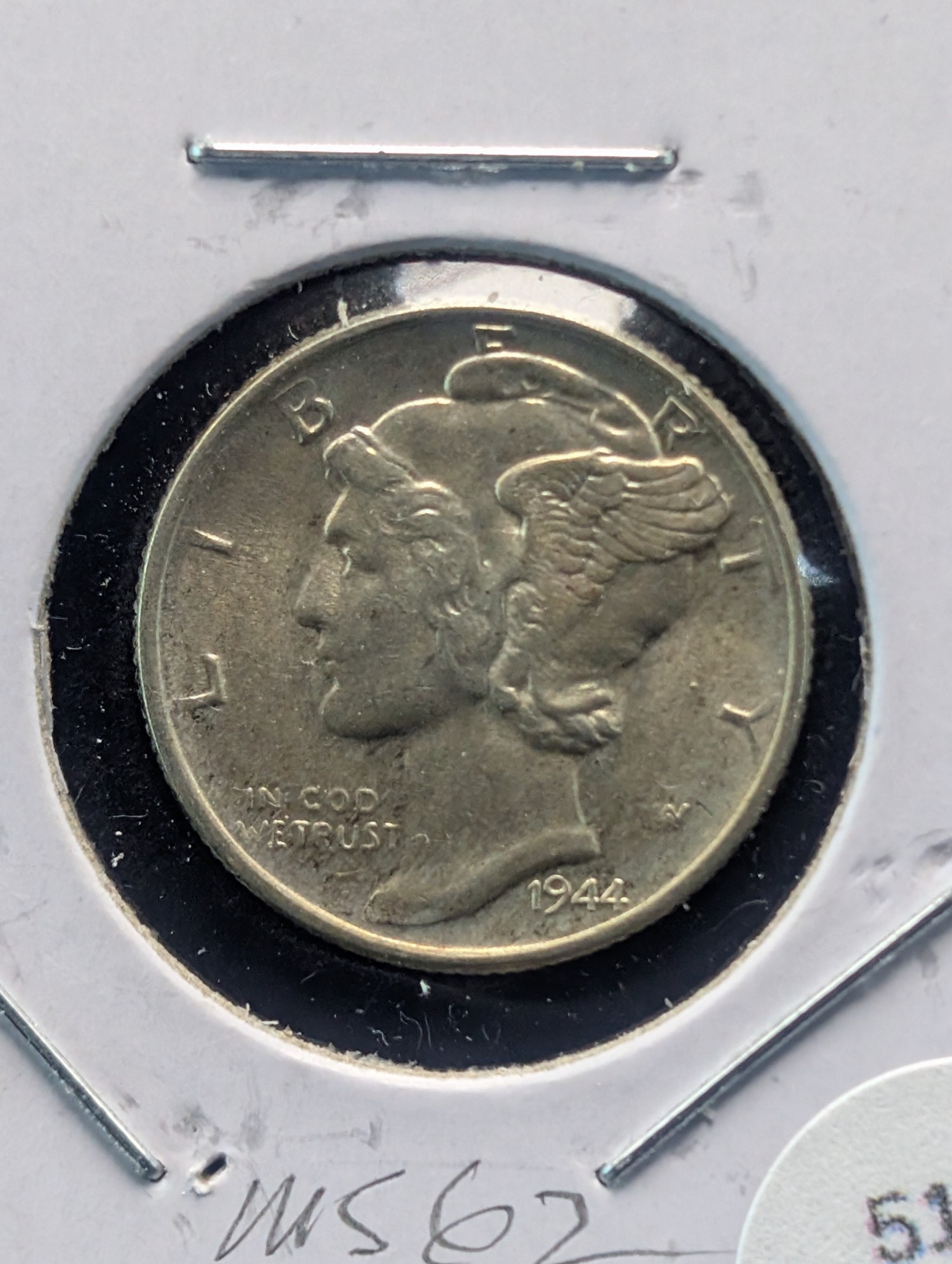 1944 Mercury 90% Silver Dime - MS