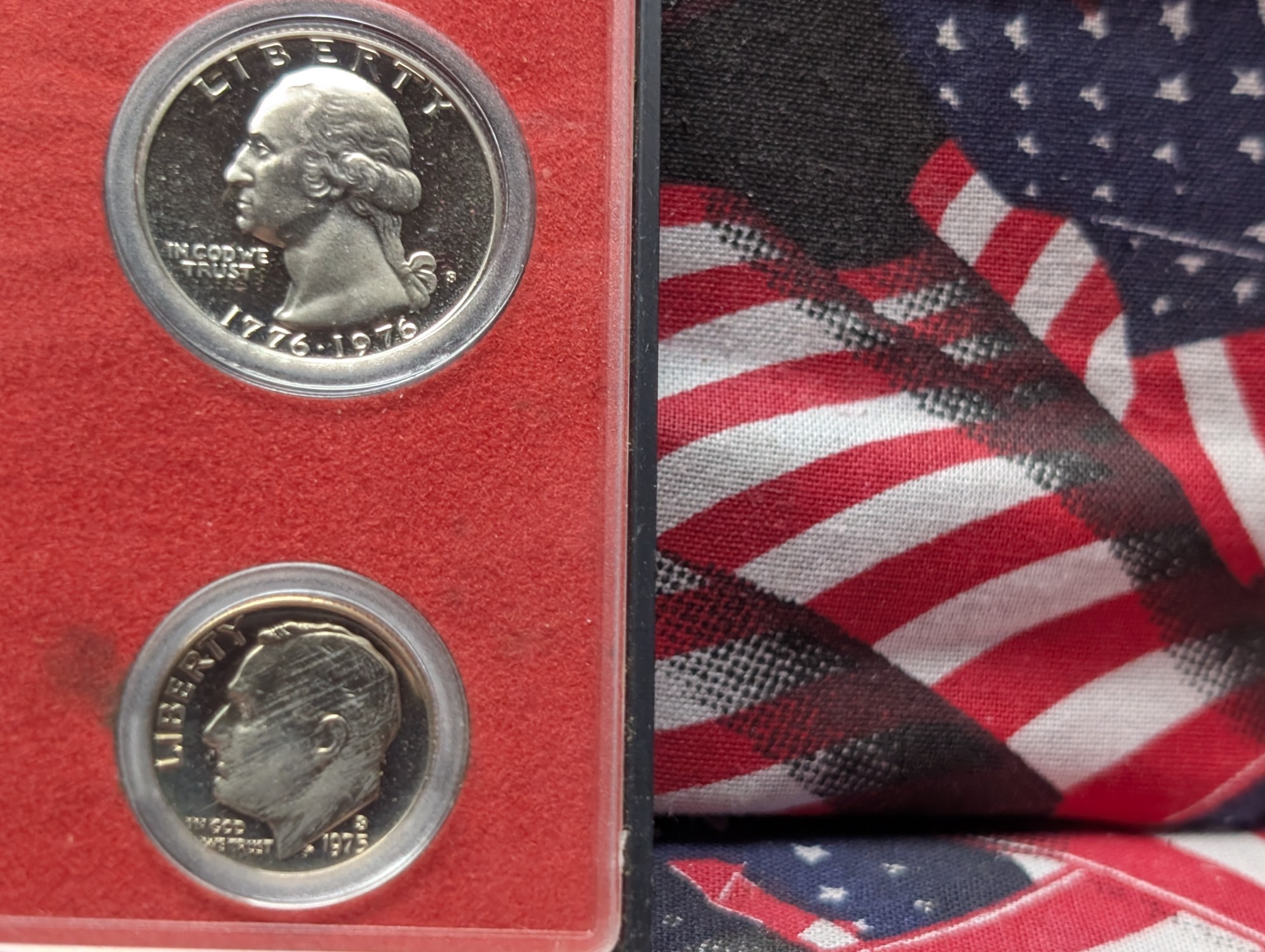 1975-S U.S. Proof Set, Top Row Coins are 1976, No Box or COA