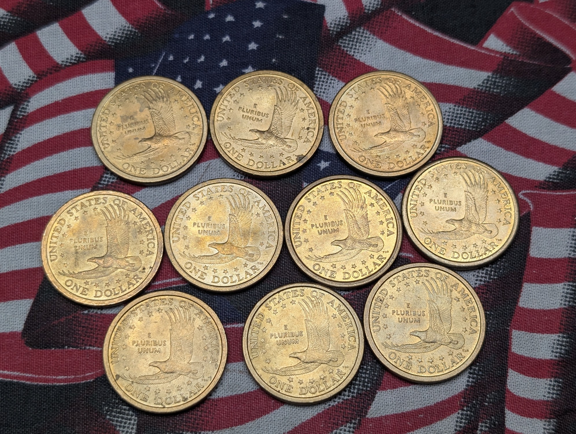 (5) 2000-D & (5) 2000-P Sacagawea Dollars