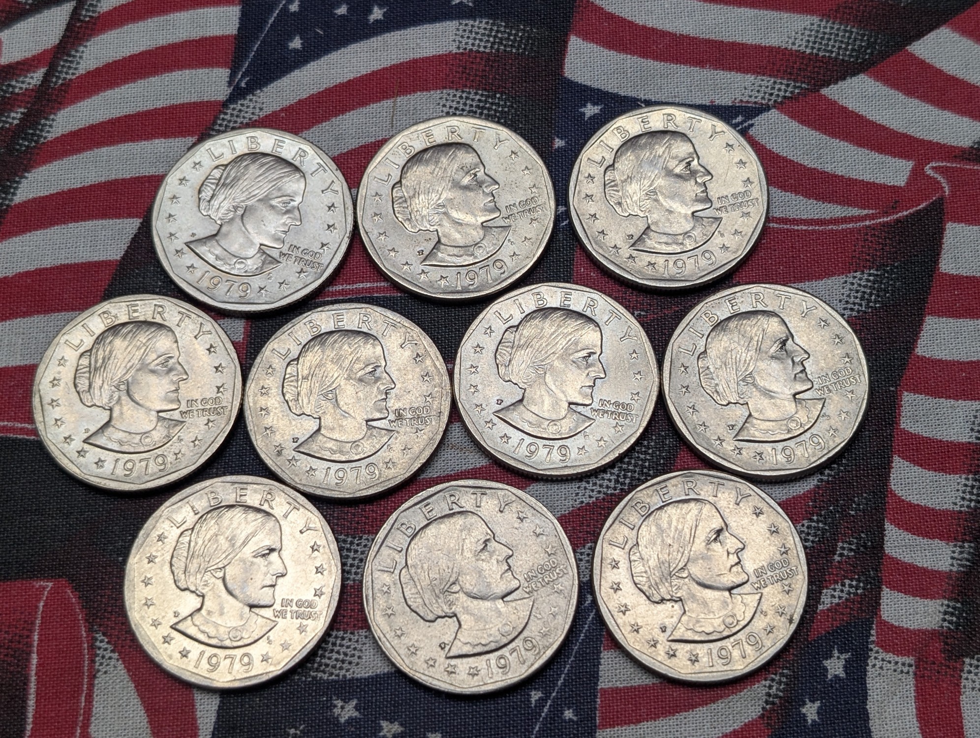 (10) 1979-P Susan B. Anthony Dollars