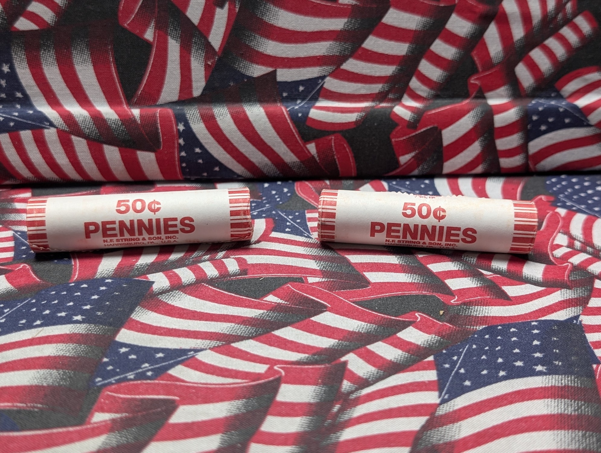 (2) Unopened 2009-P Unc. Rolls of Lincoln Presidency Cents, Capital Dome Under Construction