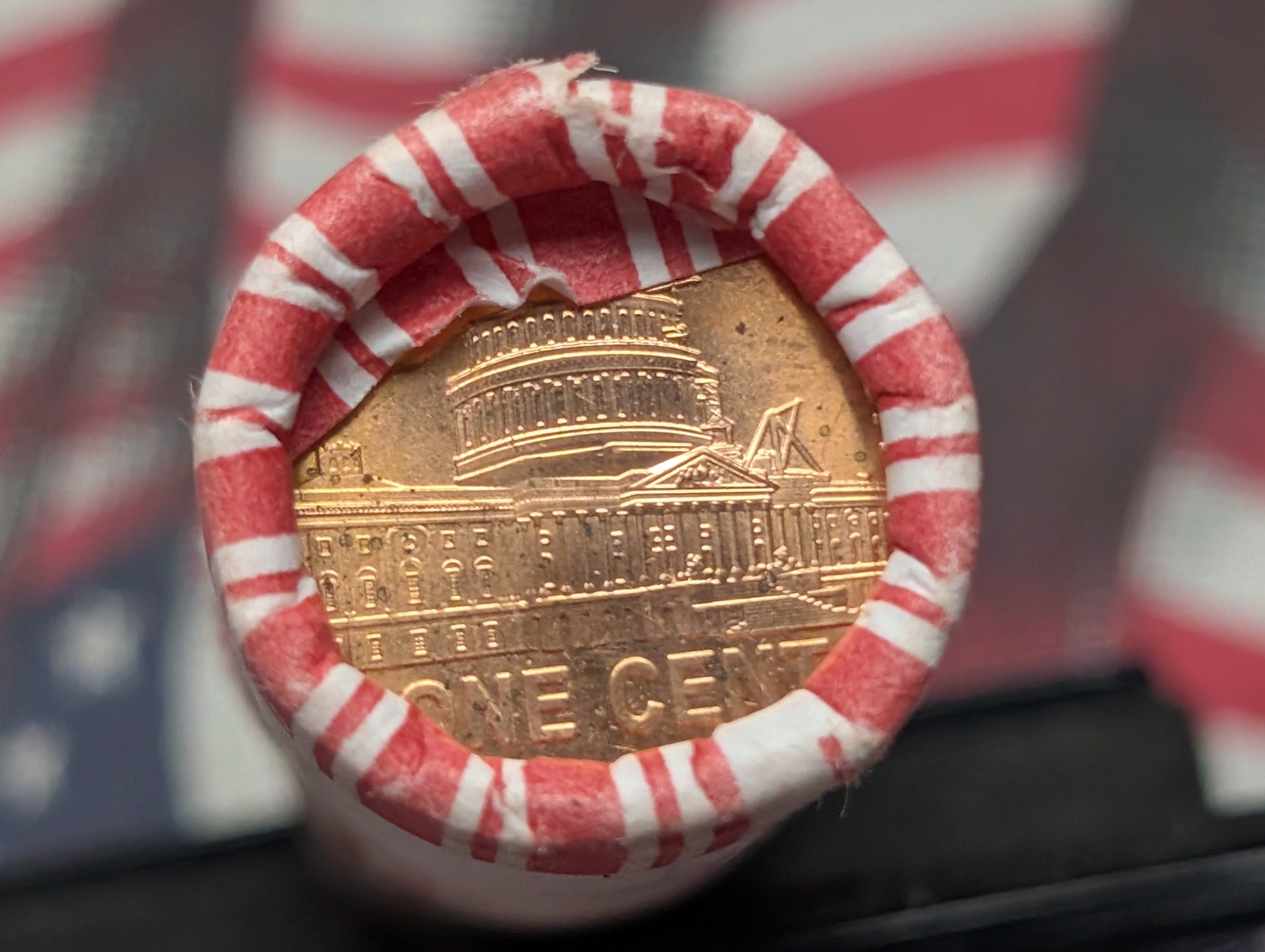 (2) Unopened 2009-P Unc. Rolls of Lincoln Presidency Cents, Capital Dome Under Construction