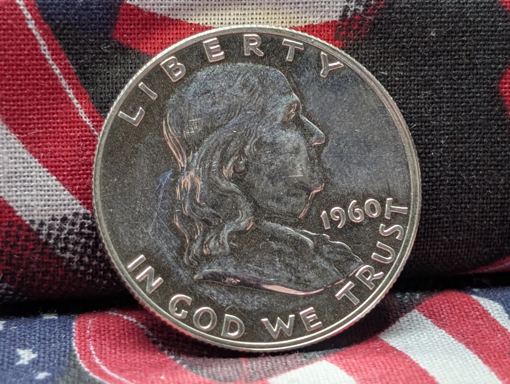 1960 Proof Franklin 90% Silver Half Dollar