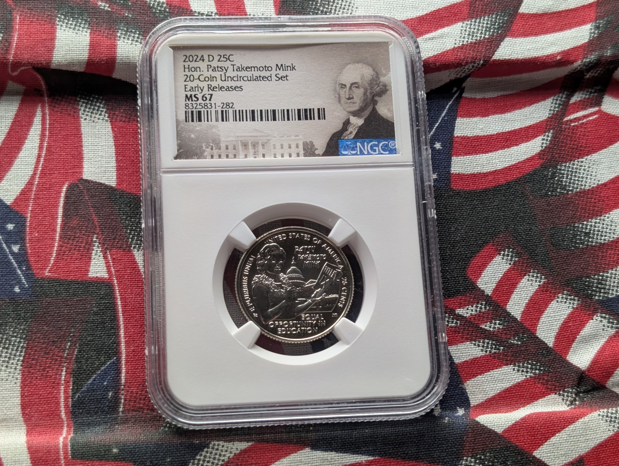 2024-D Hon. Patsy Takemoto Mink Quarter NGC MS67 - Early Release