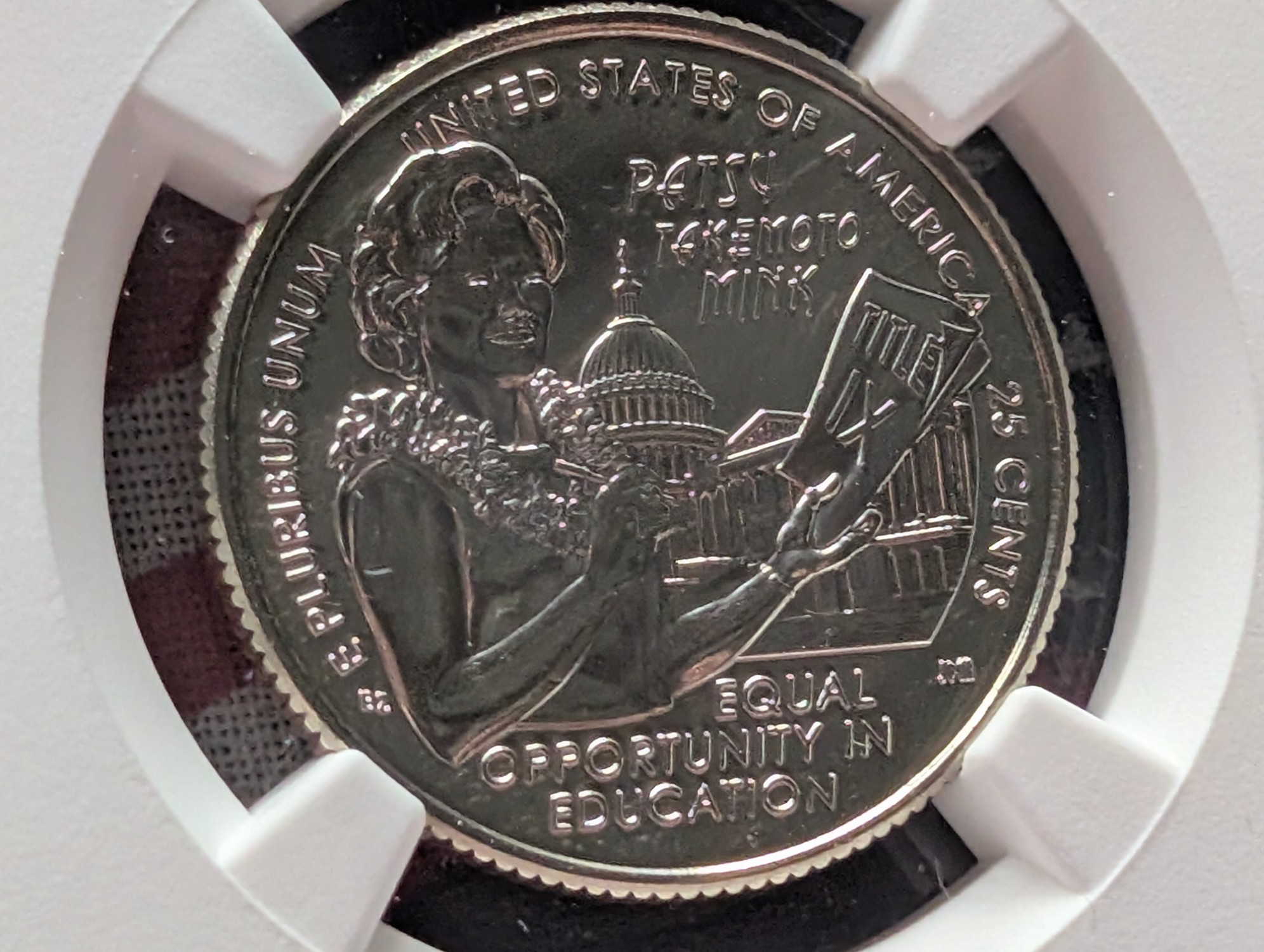 2024-D Hon. Patsy Takemoto Mink Quarter NGC MS67 - Early Release