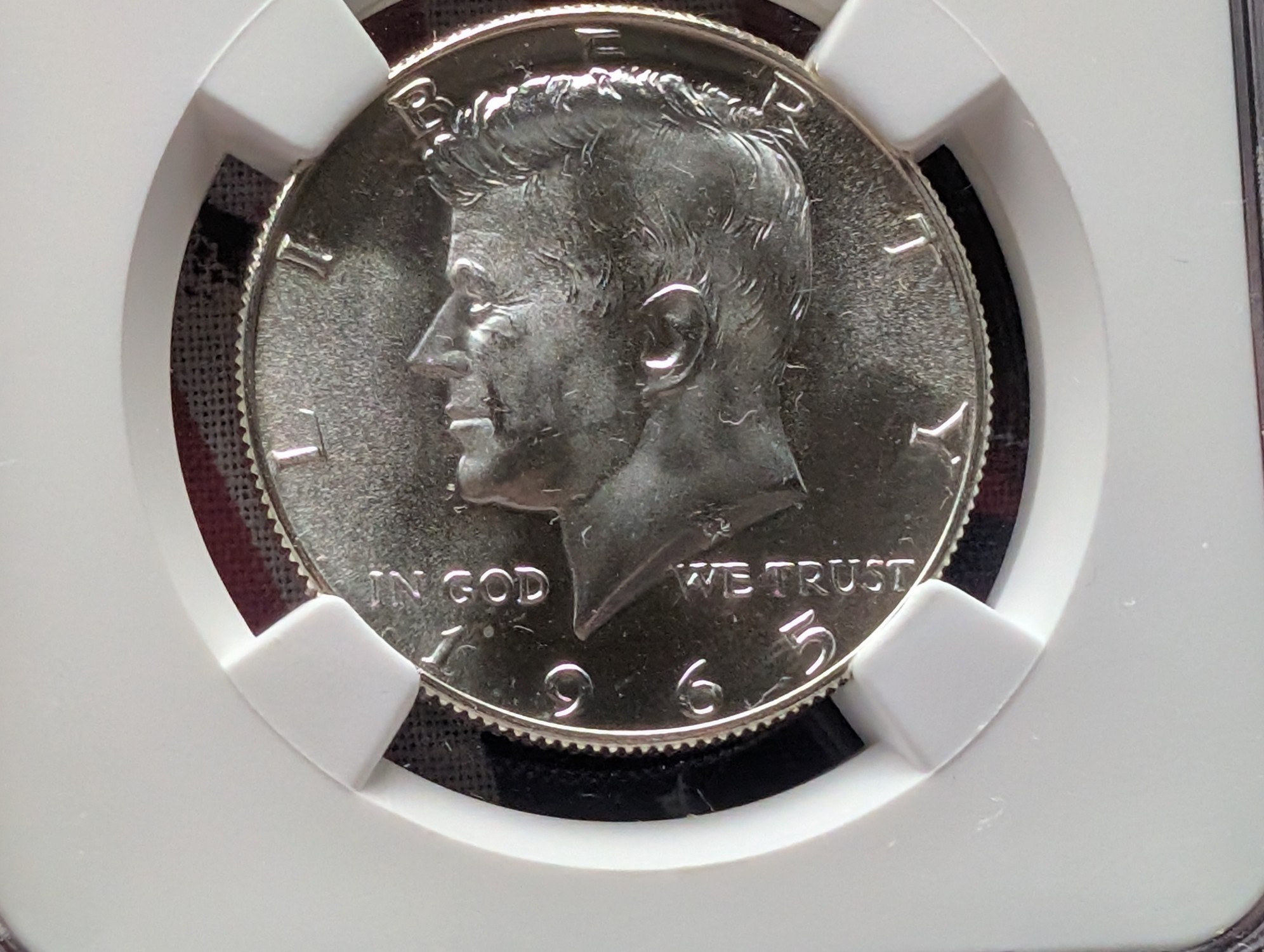 1965 SMS Kennedy 40% Silver Half Dollar NGC MS67