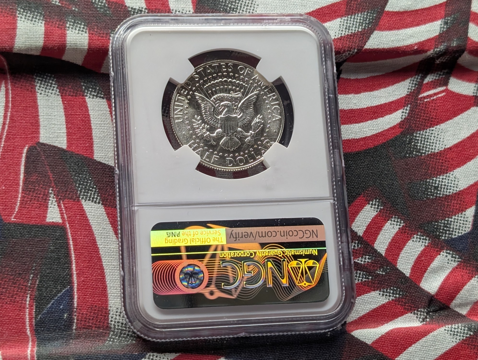 1965 SMS Kennedy 40% Silver Half Dollar NGC MS67