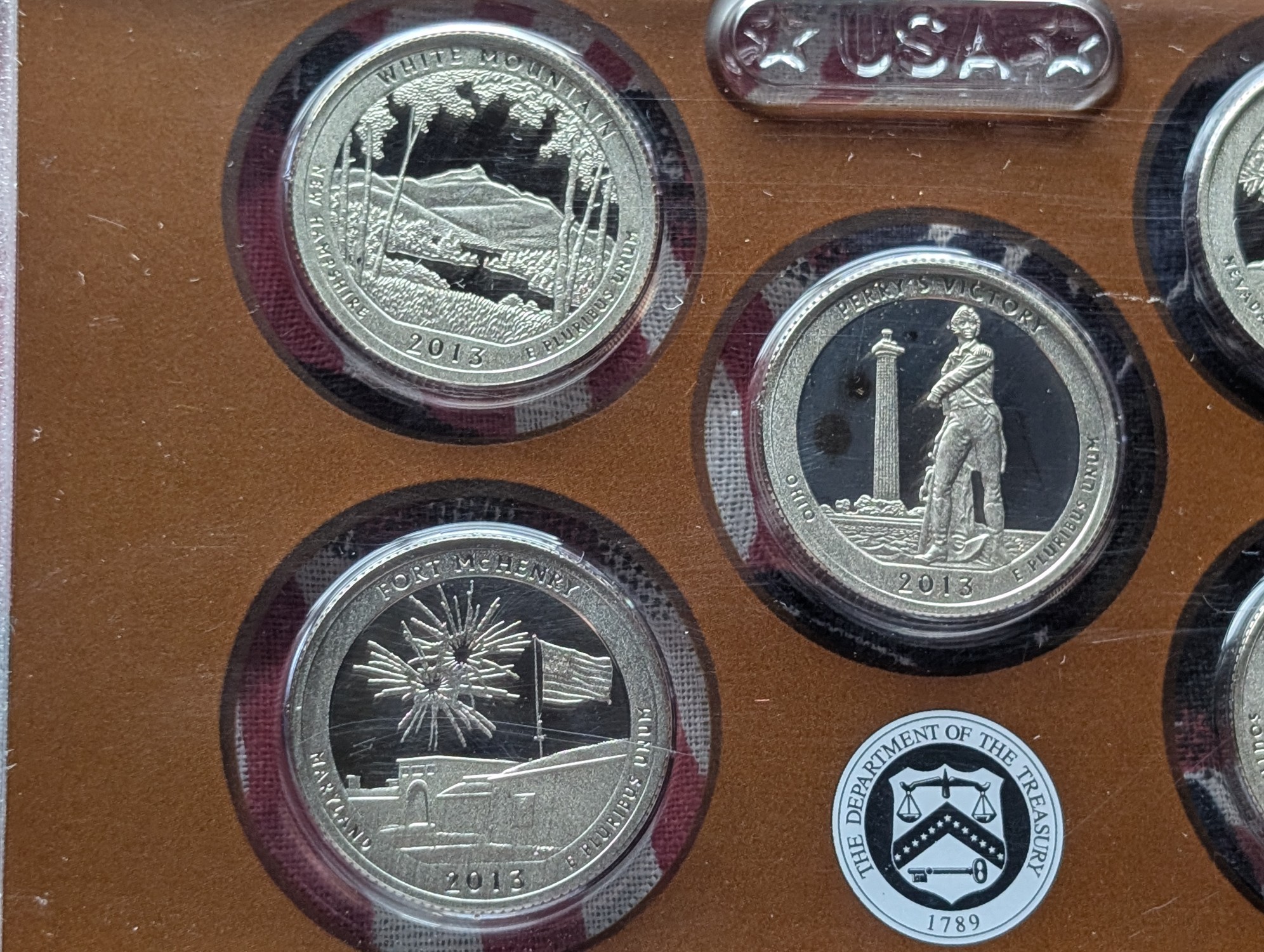 2013-S U.S. Mint Proof America The Beautiful Quarters, No Box or COA