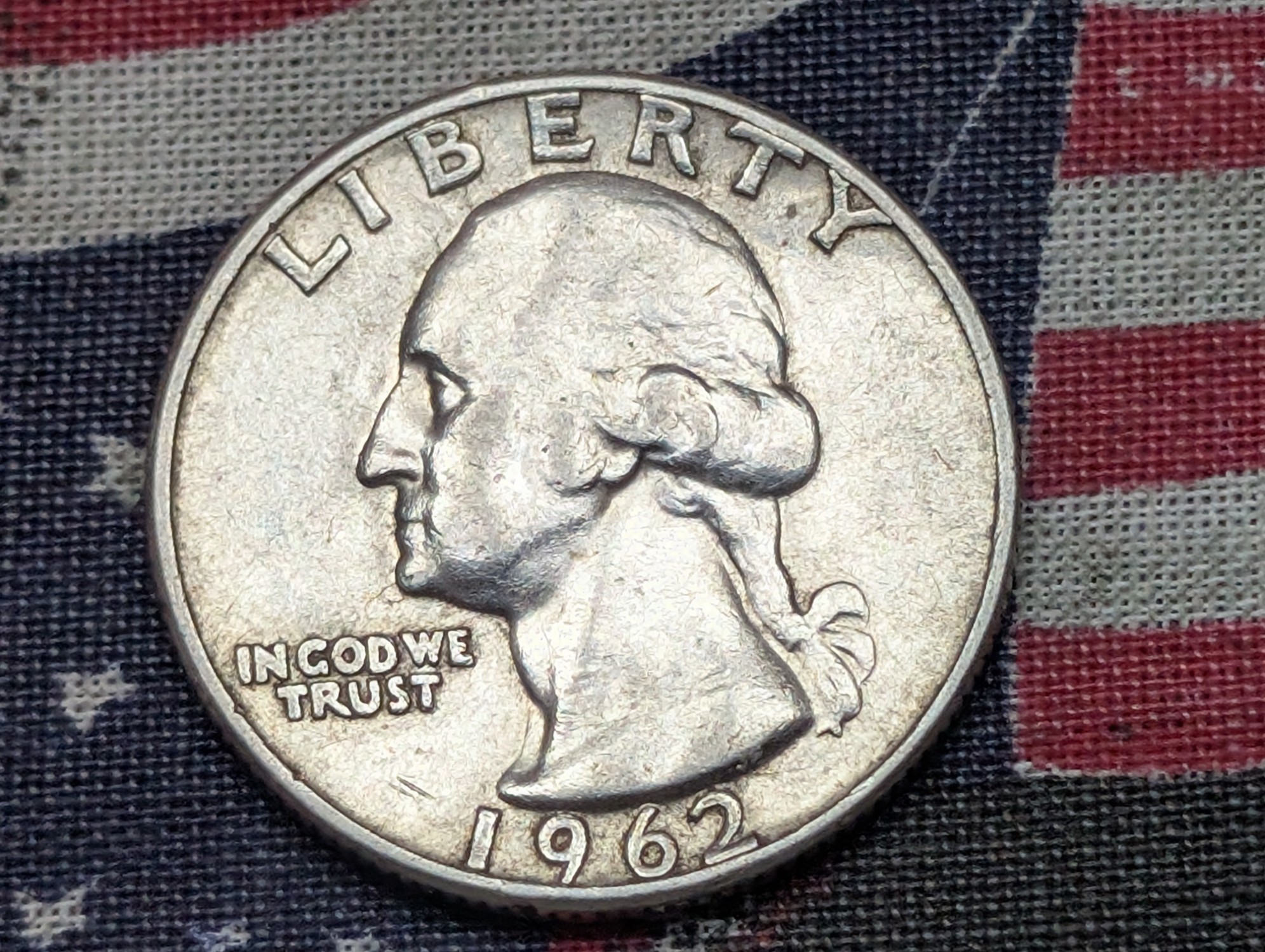 1962-D Washington Quarter, 90% Silver, 64 Years old