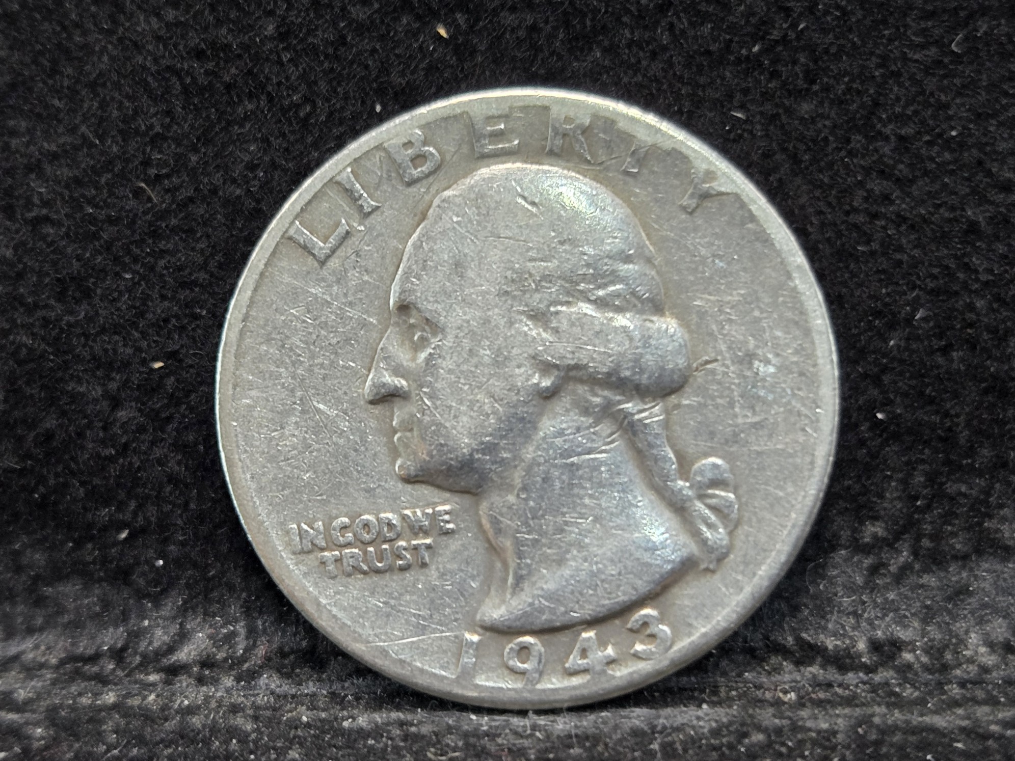 1943 Washington Quarter, (WWII ERA), 90% Silver, 83 Years old