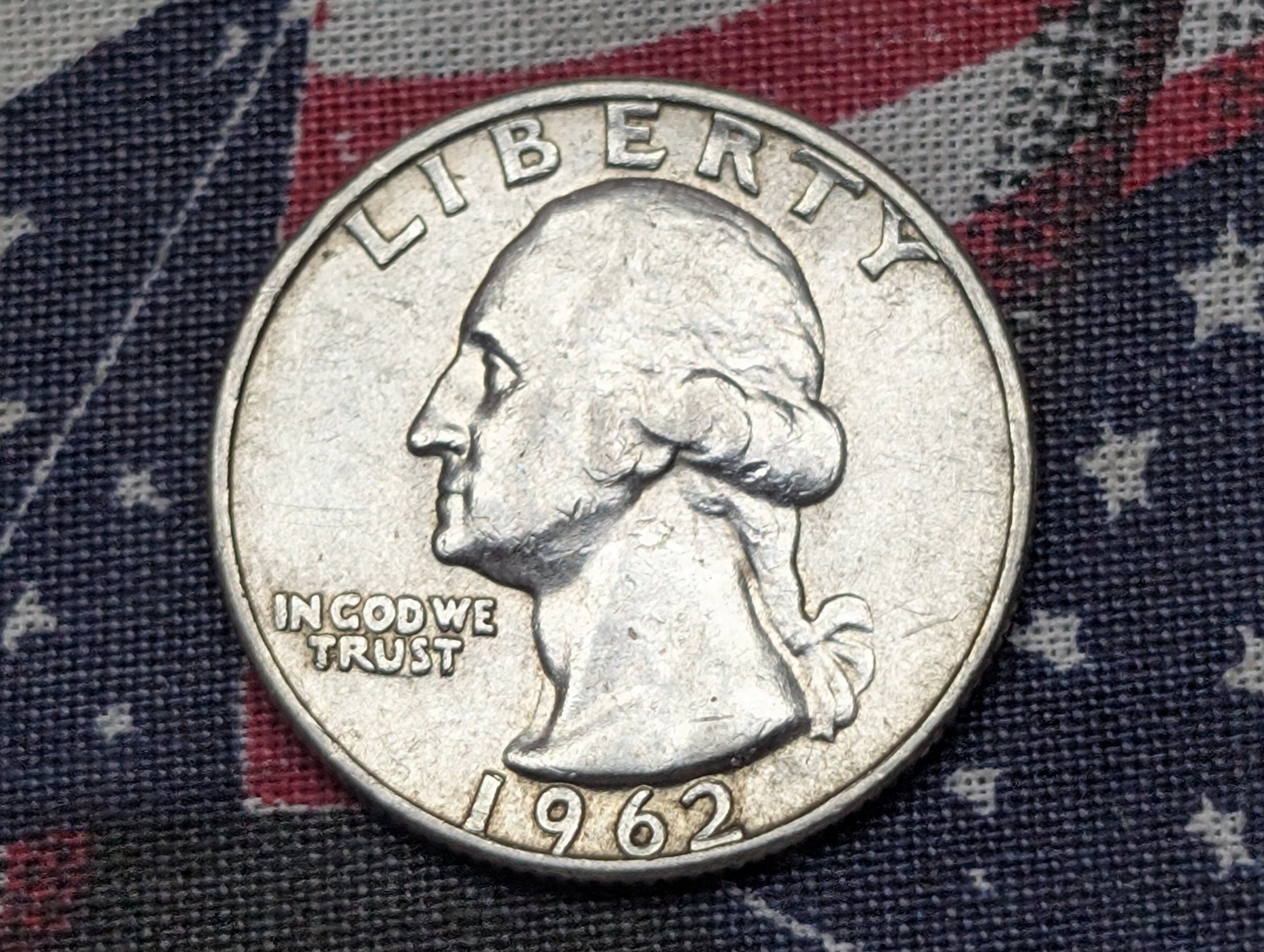 1962-D Washington Quarter, 90% Silver, 64 Years old