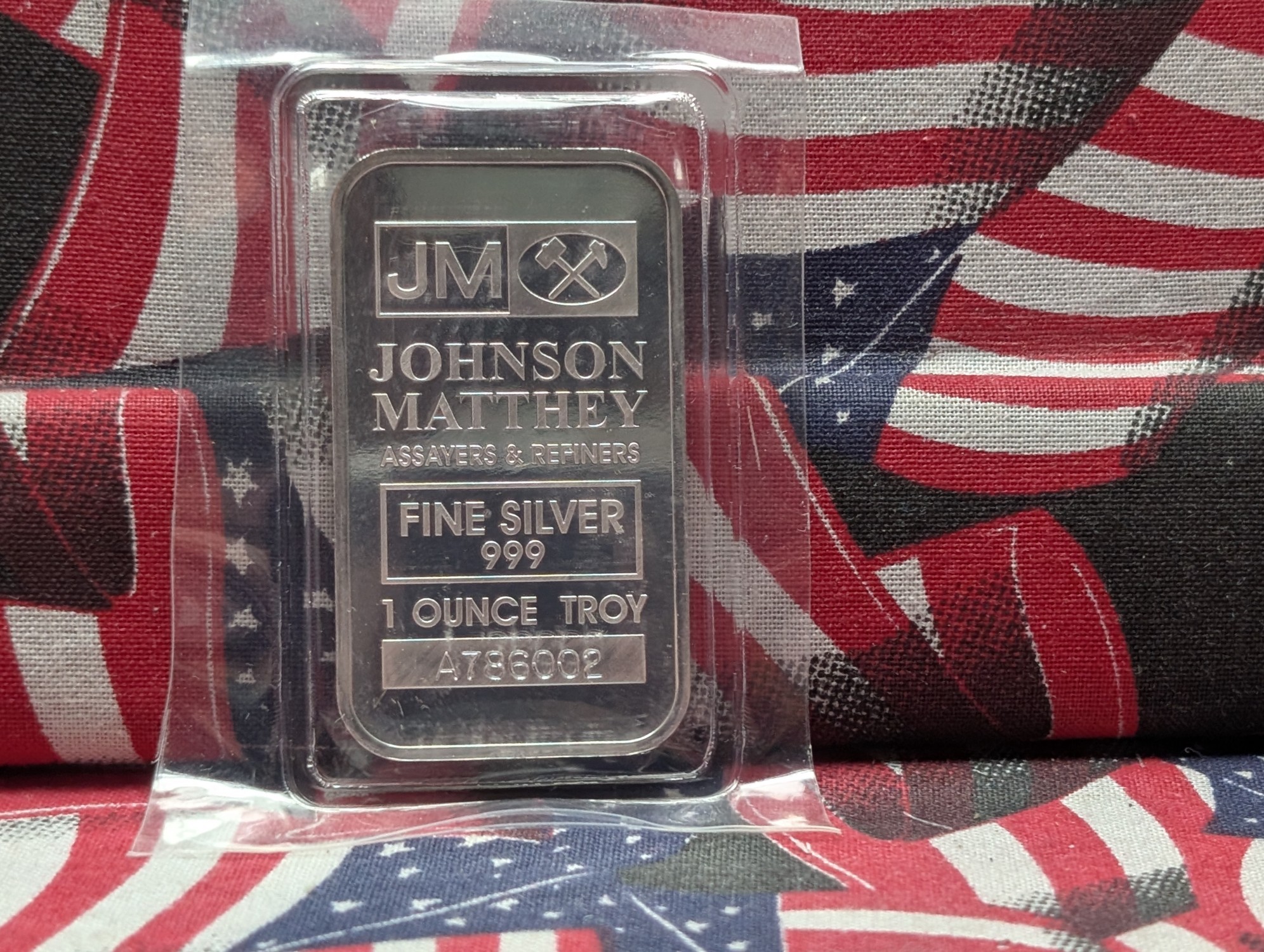 1 Troy Ounce .999 Silver, JOHNSON MATTHEY, Sealed, BU