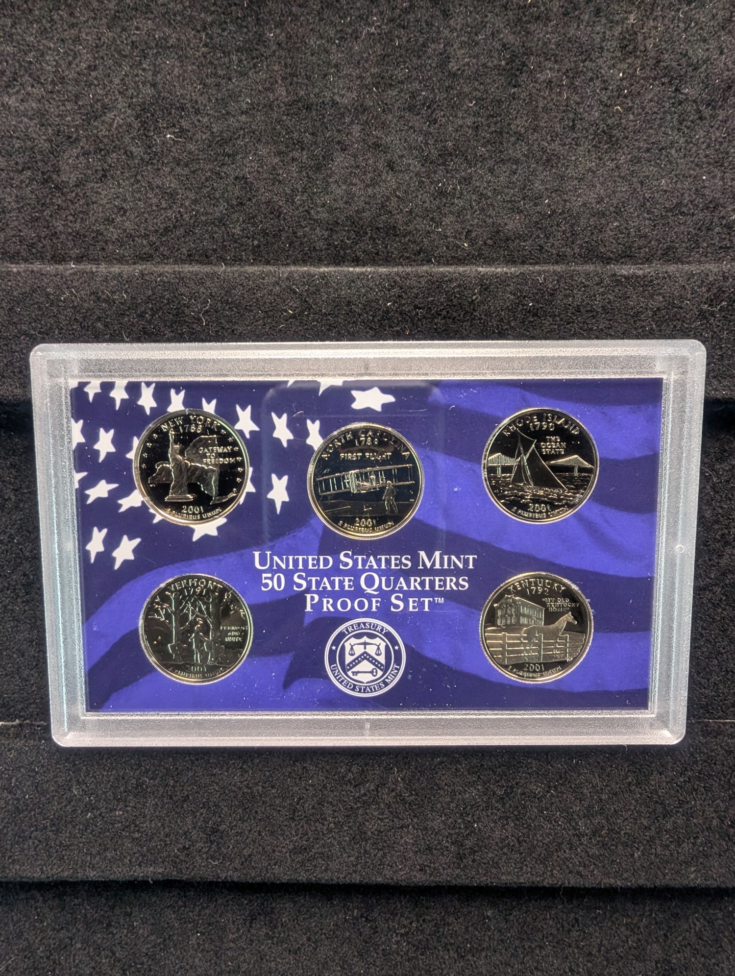 1999-S & 2001-S U.S. Mint State Quarter Proof Sets In OGP w/ COA - Includes First Year of State Quarters!
