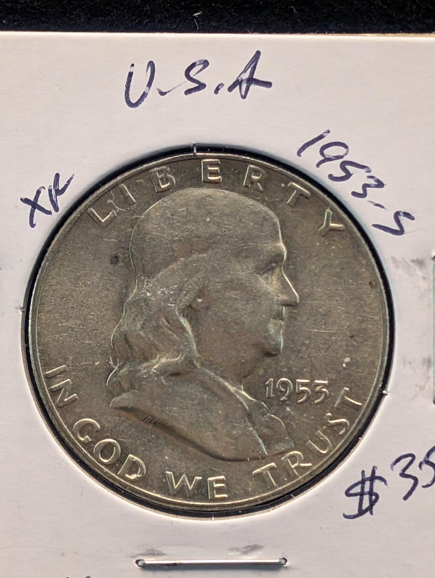 1953-S Franklin 90% Silver Half Dollar - Korean War Era!