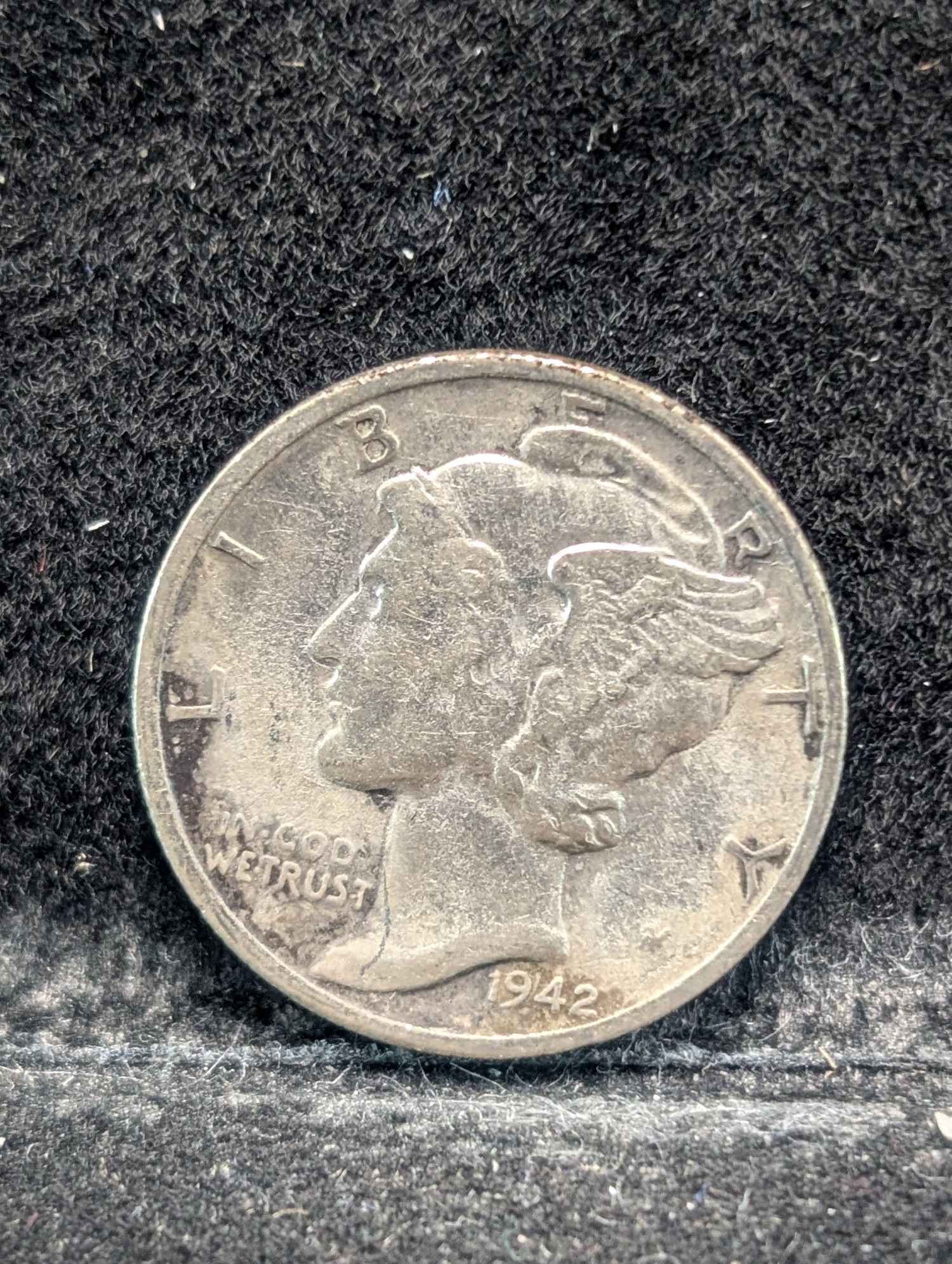 1942 P, D, & S Mercury 90% Silver Dimes - Complete Year Set!