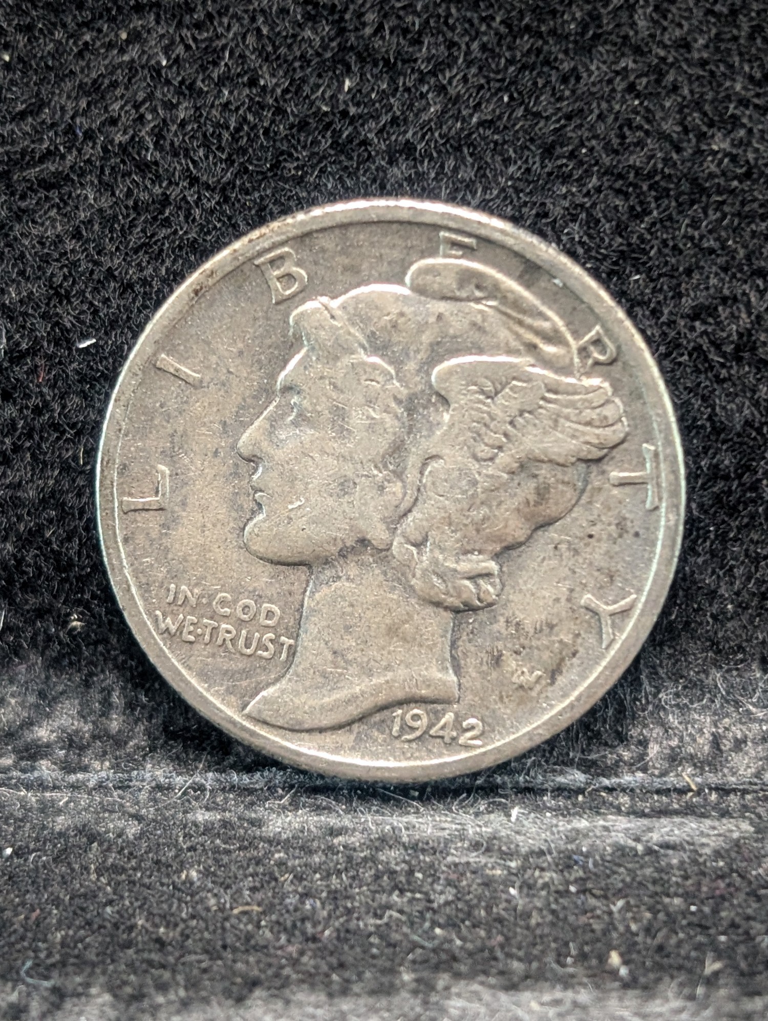 1942 P, D, & S Mercury 90% Silver Dimes - Complete Year Set!