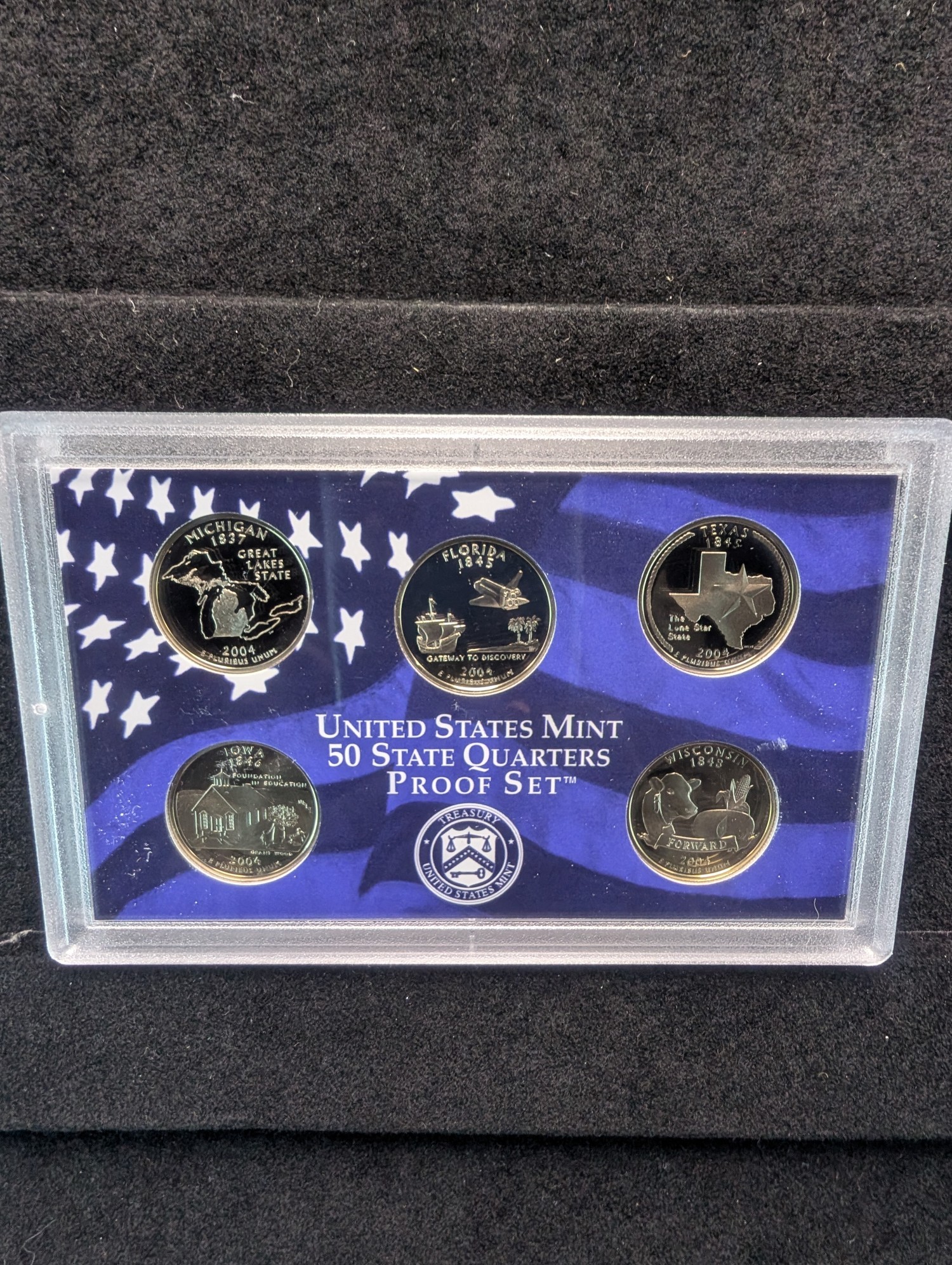 2004-S & 2005-S U.S. Mint State Quarter Proof Sets in OGP w/ COA