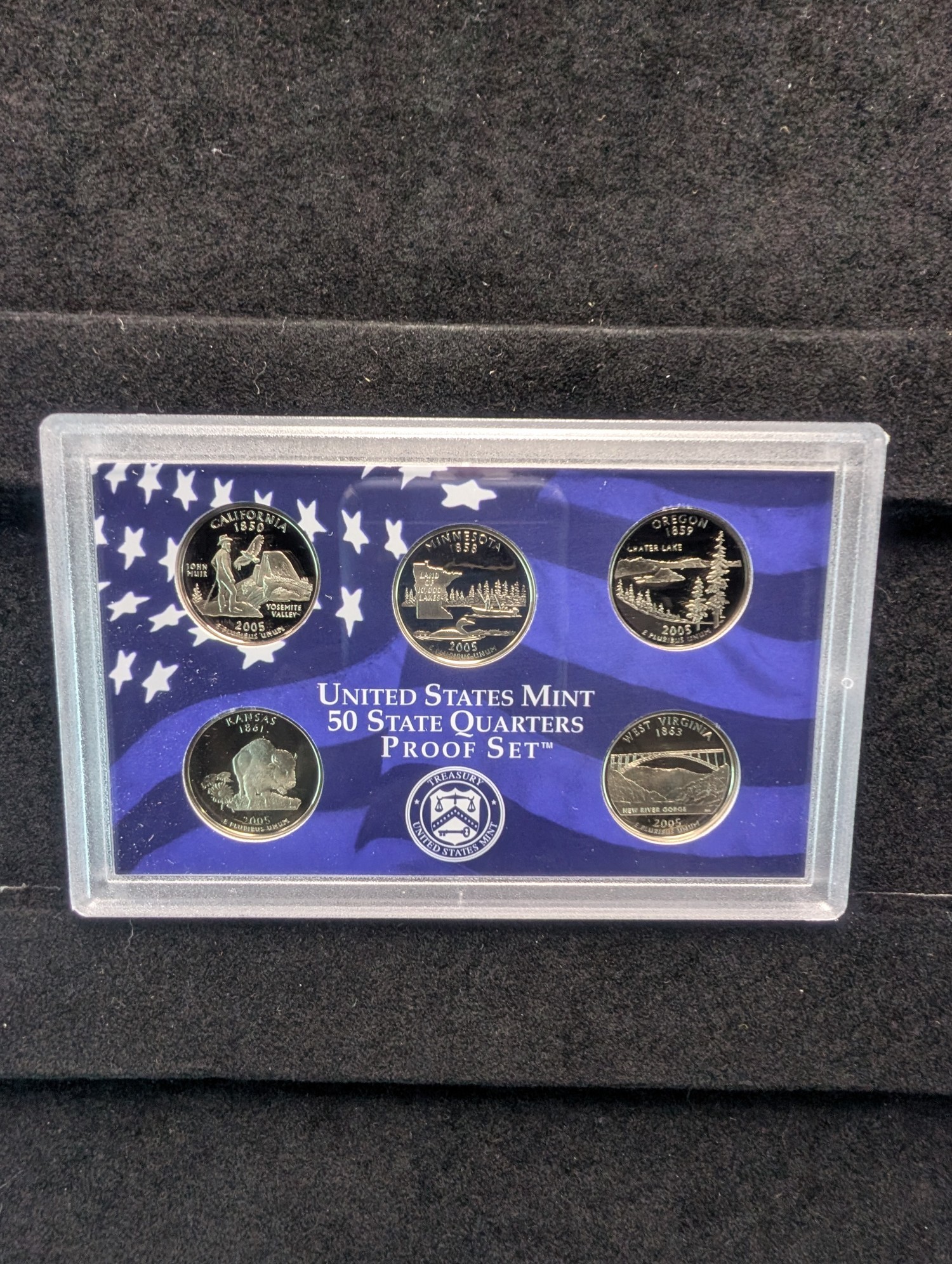 2004-S & 2005-S U.S. Mint State Quarter Proof Sets in OGP w/ COA