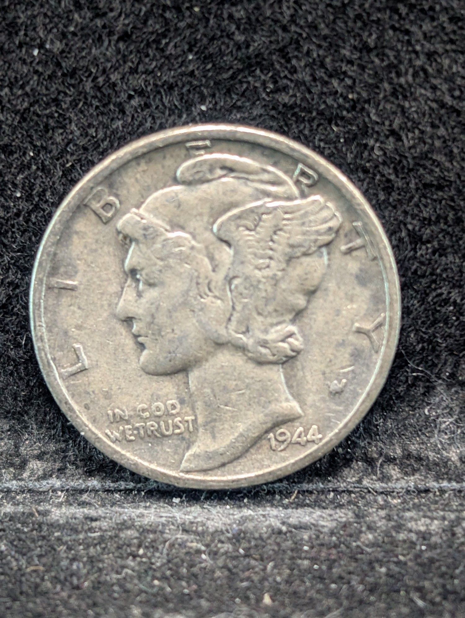 1944 P, D, & S Mercury 90% Silver Dimes - Complete Year Set!