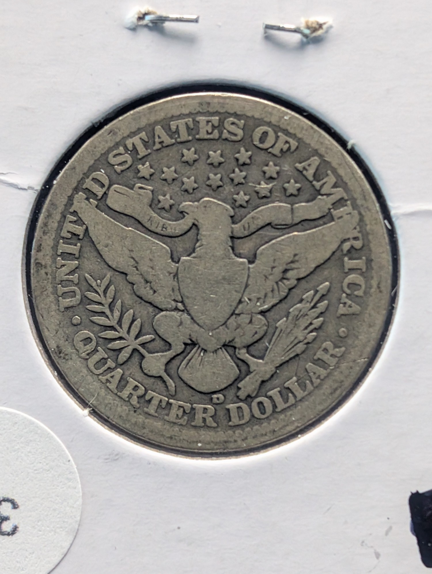 1909-D Barber 90% Silver Quarter - 117 Years Old!