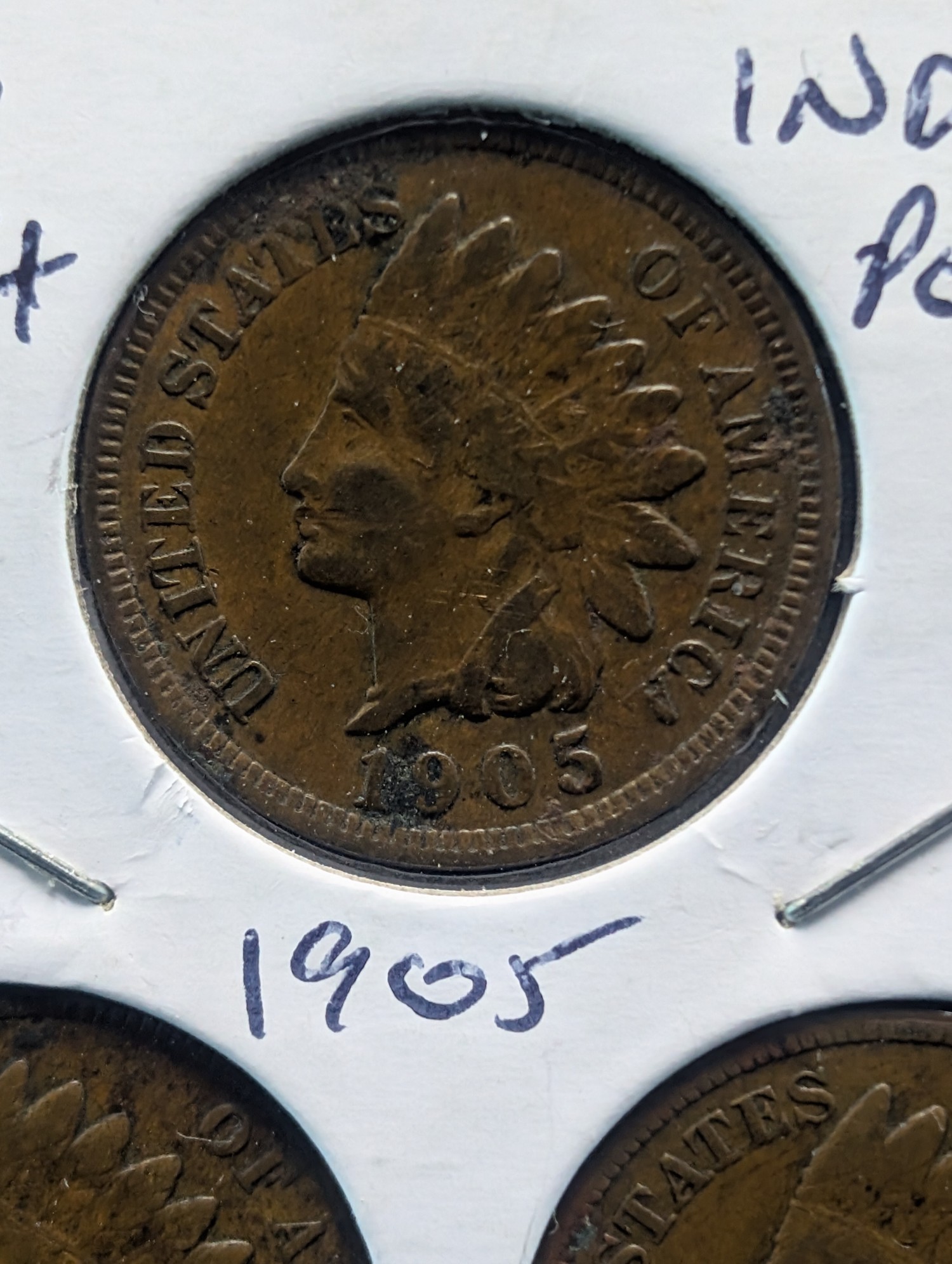 1905, 1906, & 1908 Indian Head Cents