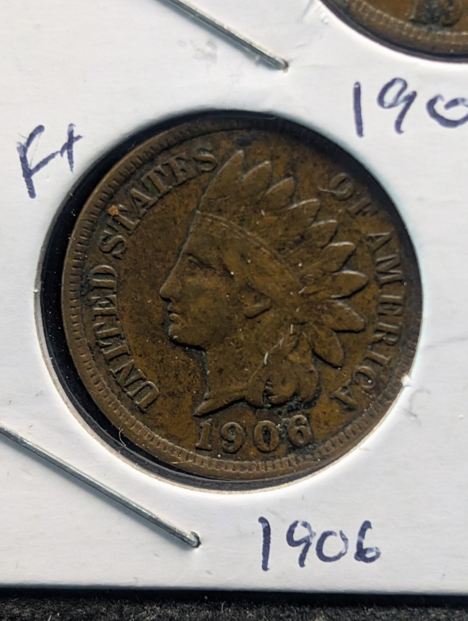 1905, 1906, & 1908 Indian Head Cents