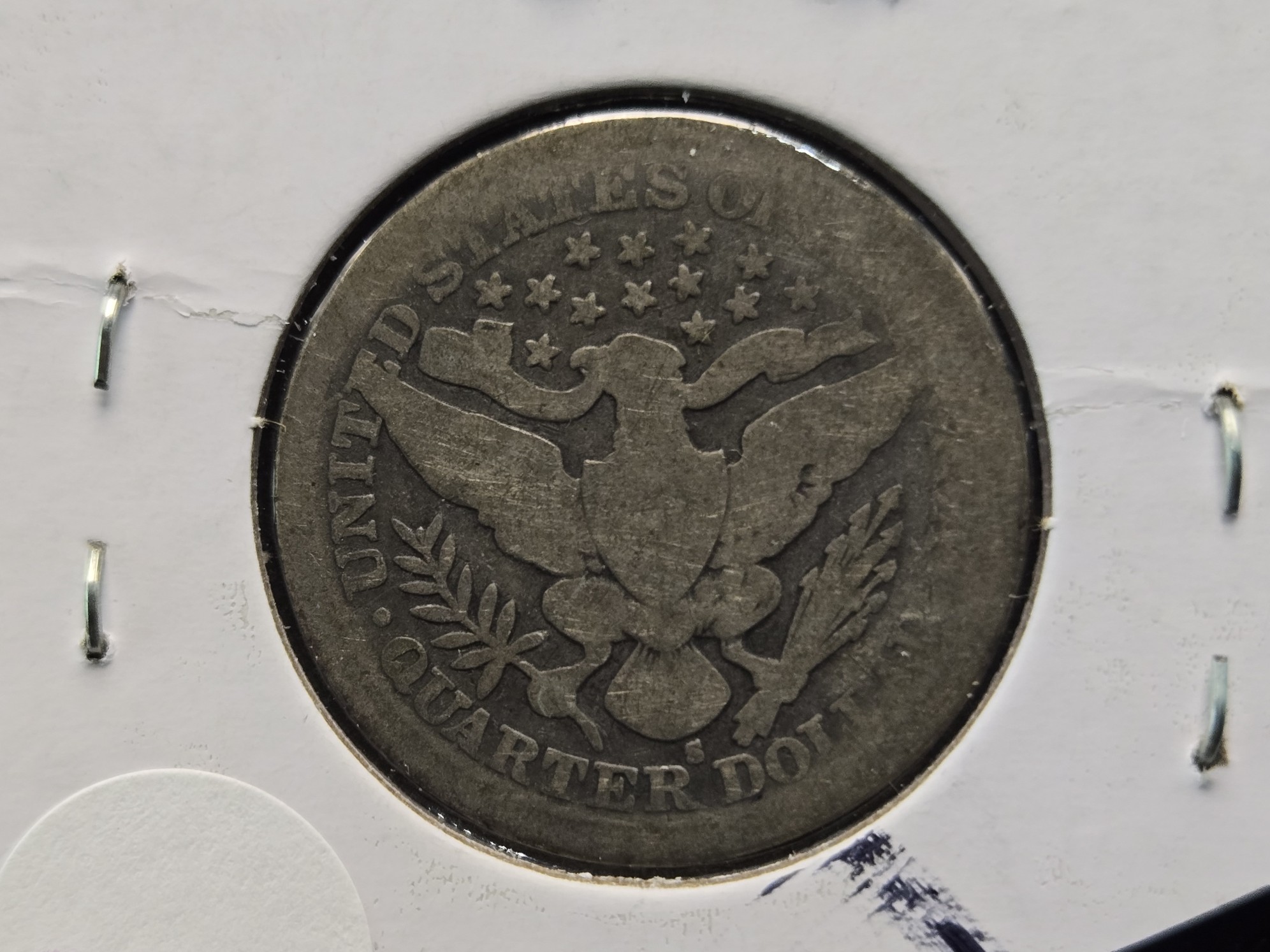 1900-S Barber 90% Silver Quarter - 126 Years Old!