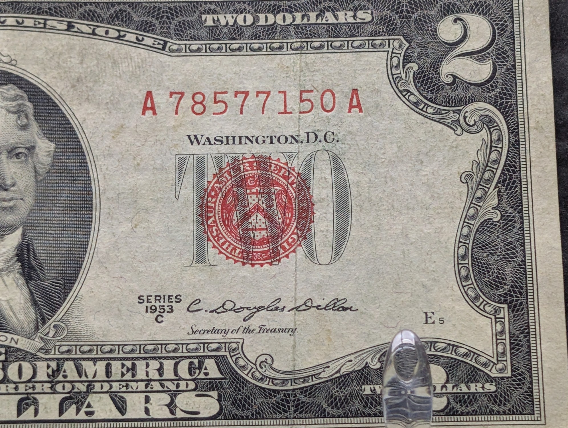 1953 C Series $2 Red Seal Banknote