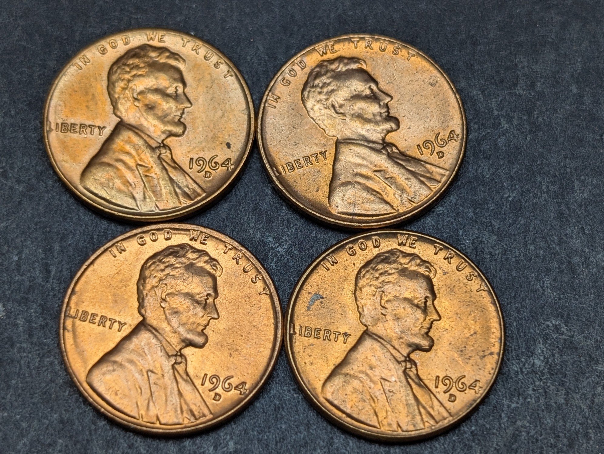 (8) 1964-D Lincoln Memorial Cents - Uncirculated