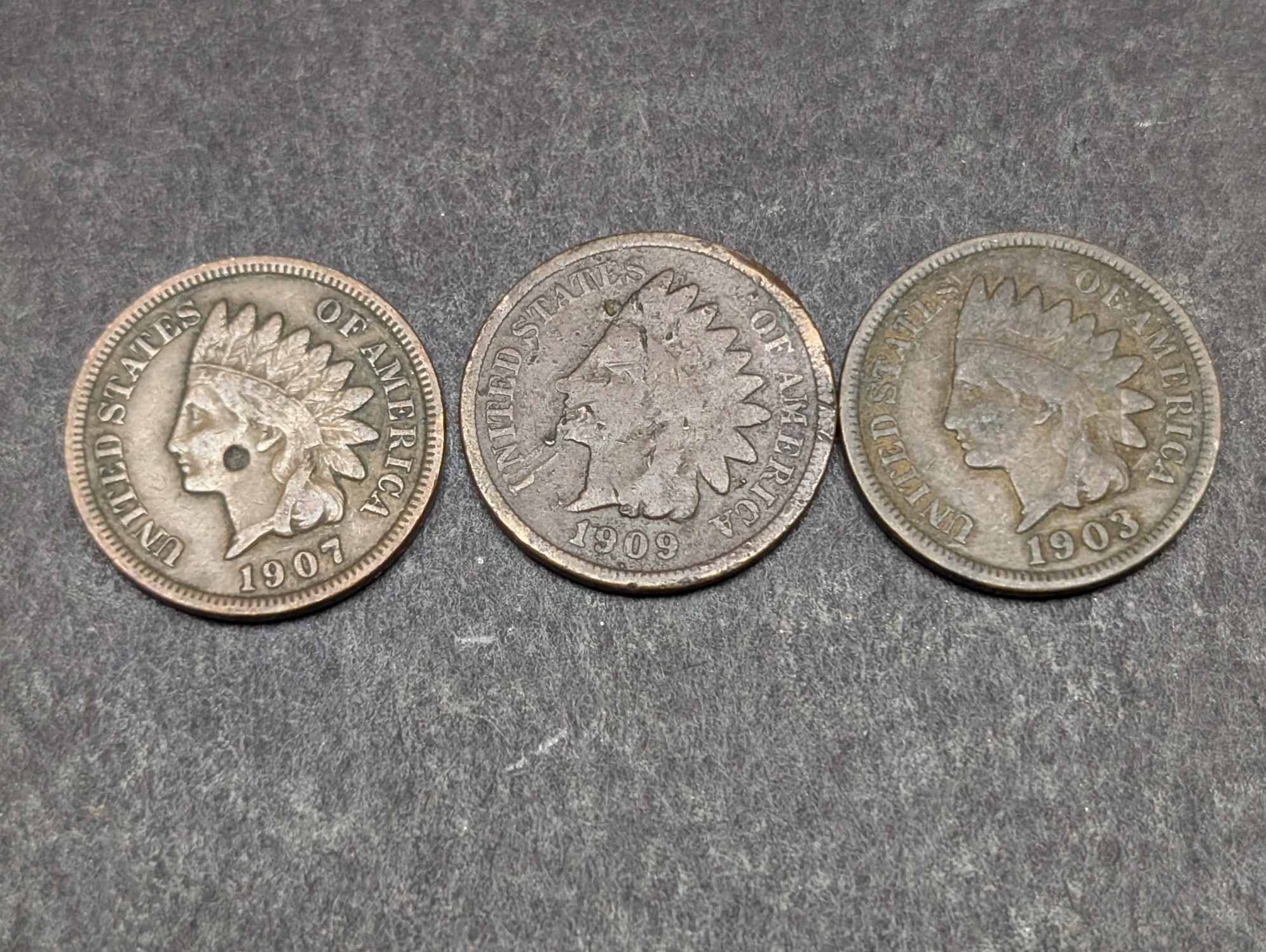 1900-1909 Indian Head Cents - Consecutive Dates
