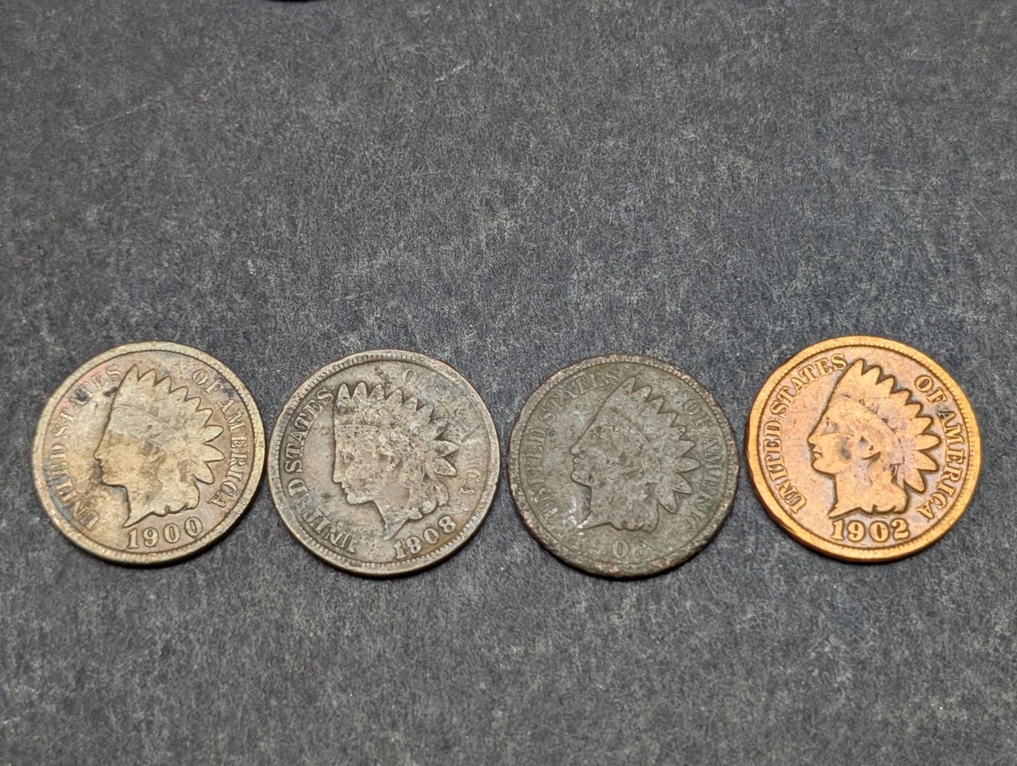 1900-1909 Indian Head Cents - Consecutive Dates