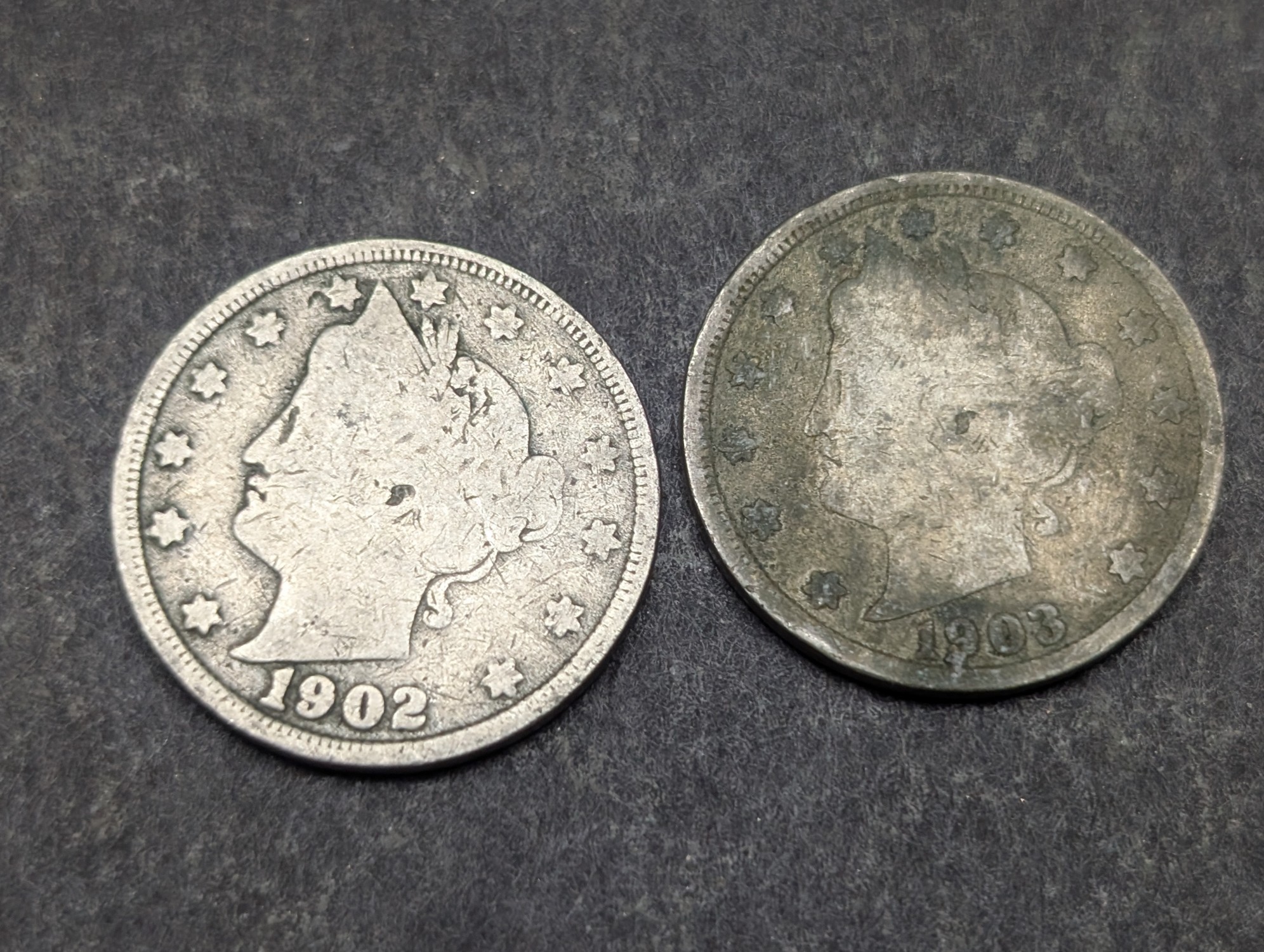 1899-1903 Liberty Head V Nickels - Consecutive Dates