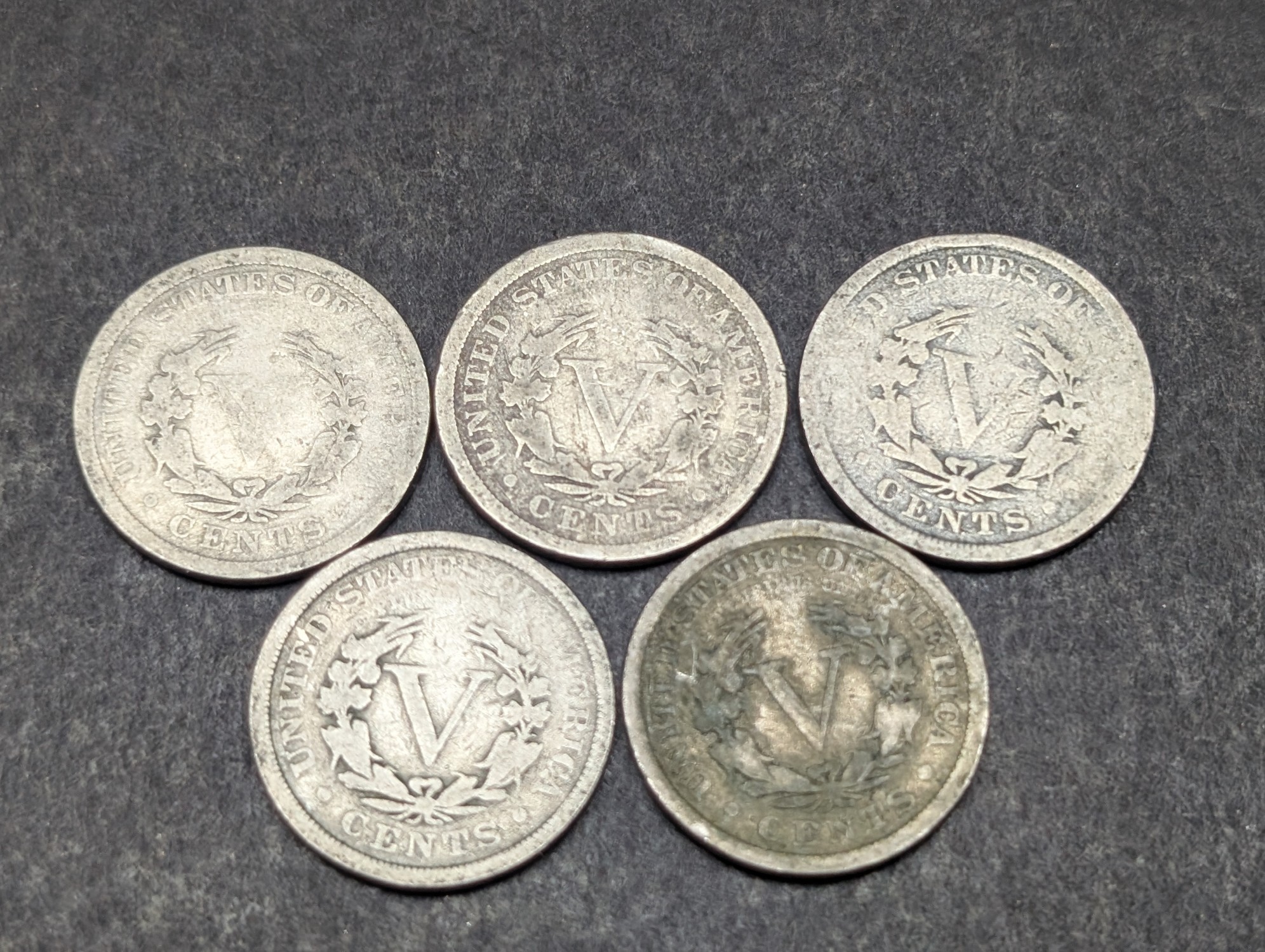 1899-1903 Liberty Head V Nickels - Consecutive Dates