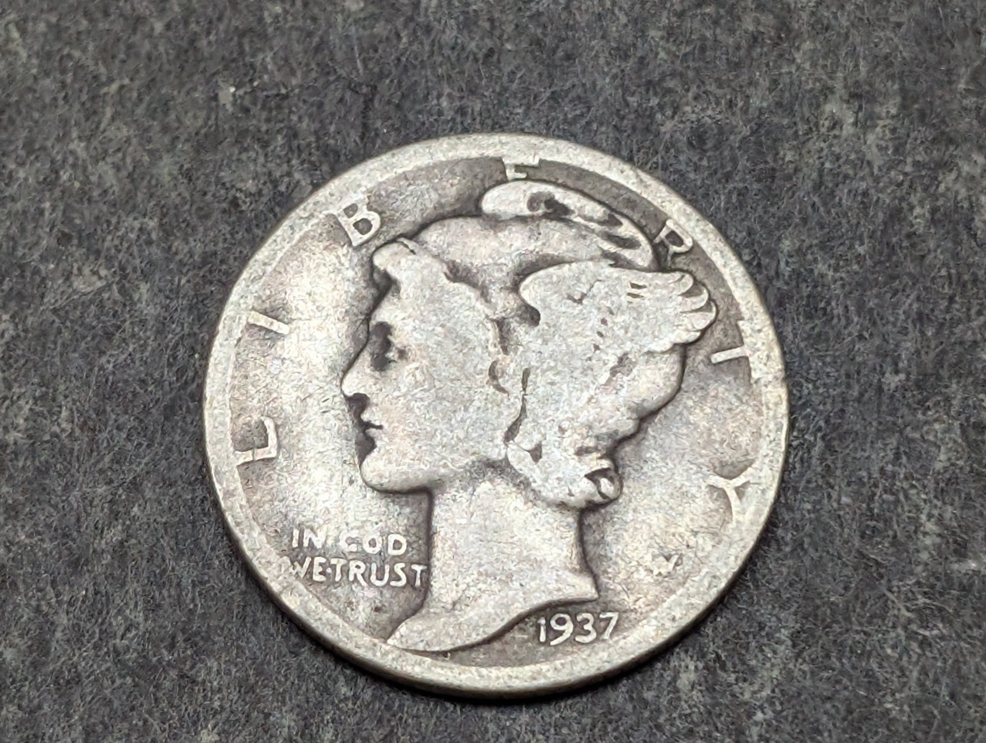 1926, 1936, & 1937 Mercury 90% Silver Dimes