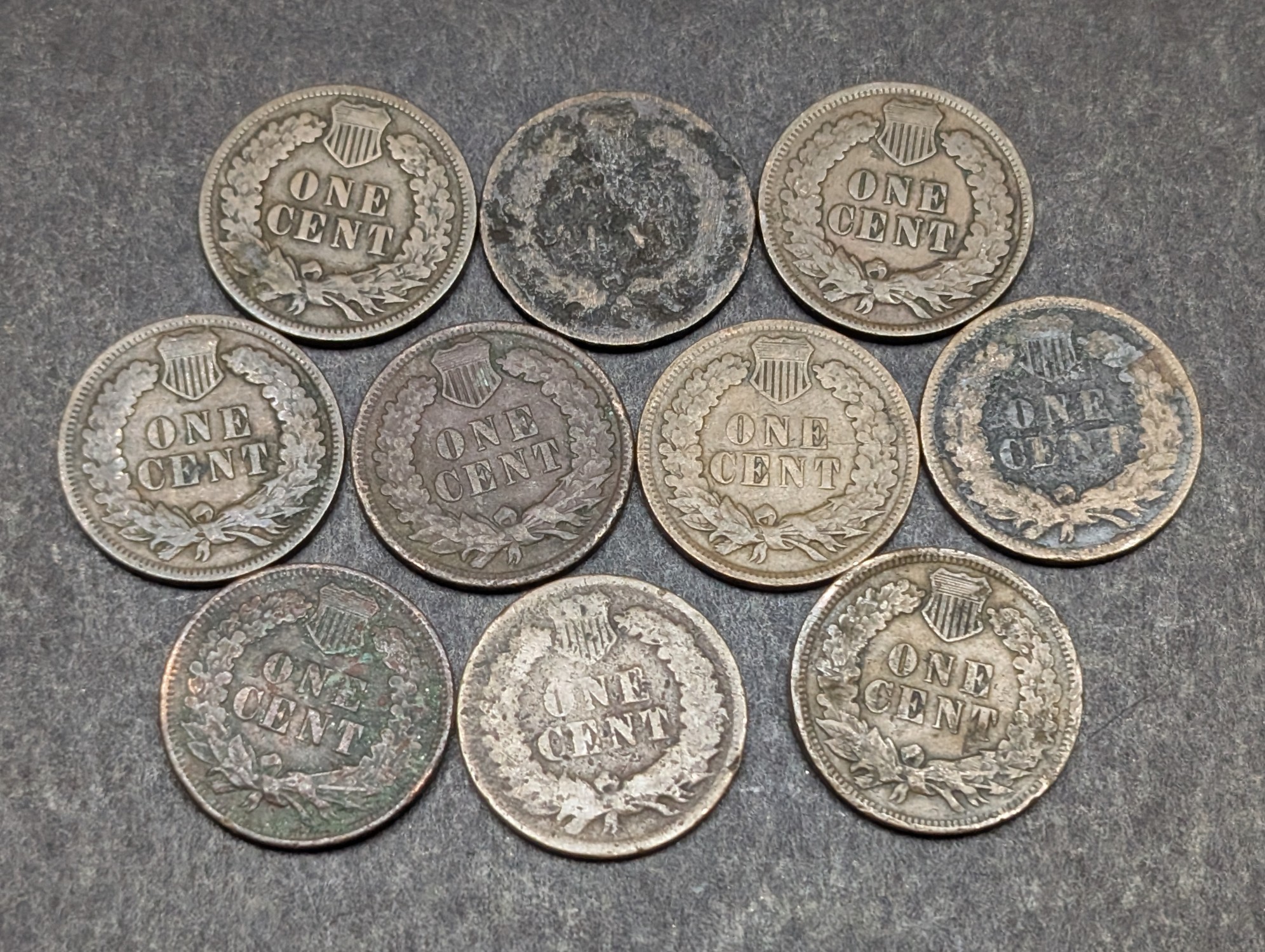 1899-1908 Indian Head Cents - Consecutive Dates