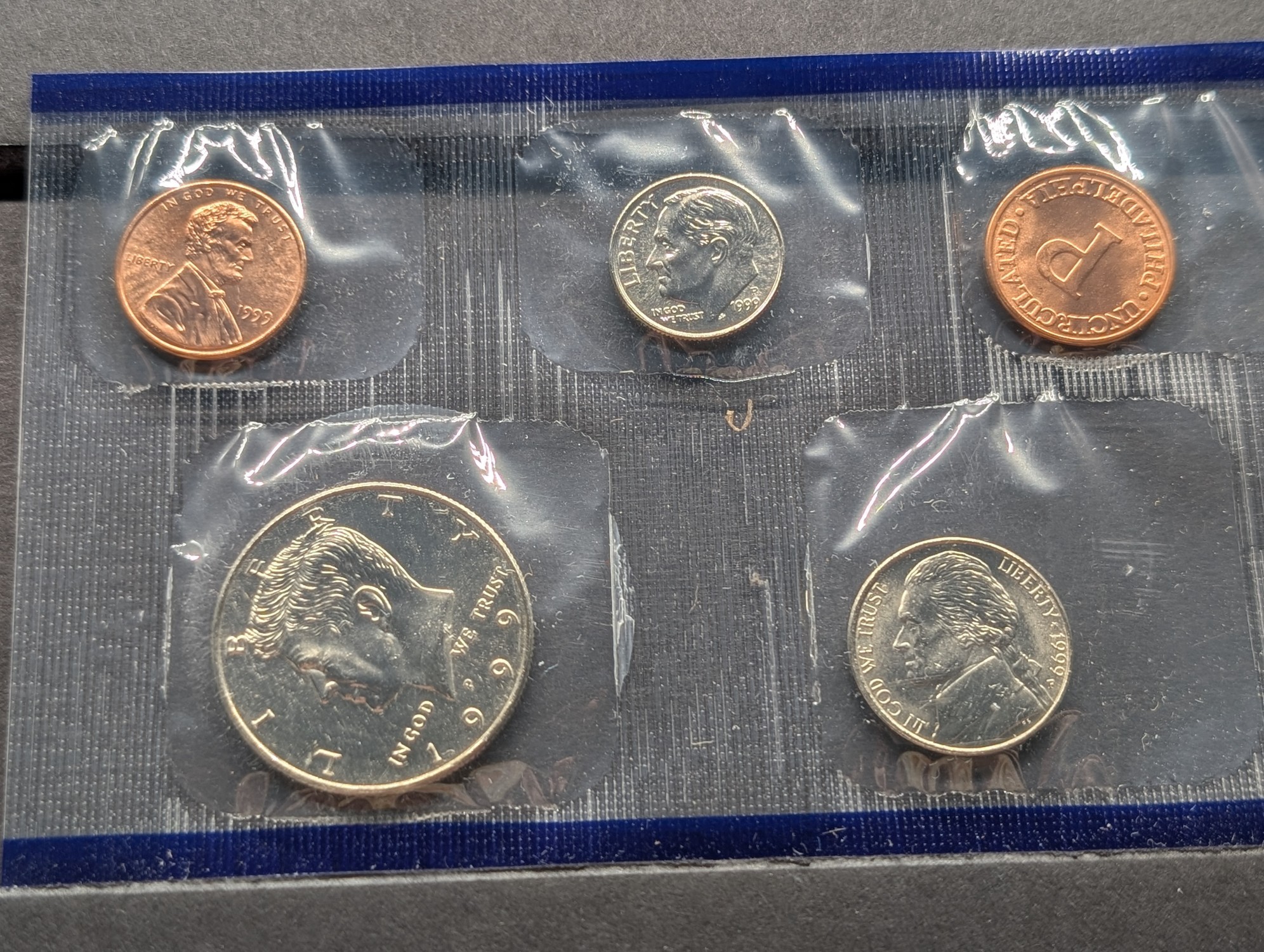 1999-P Only U.S. Mint Uncirculated Coin Set with State Quarters In OGP w/ COA