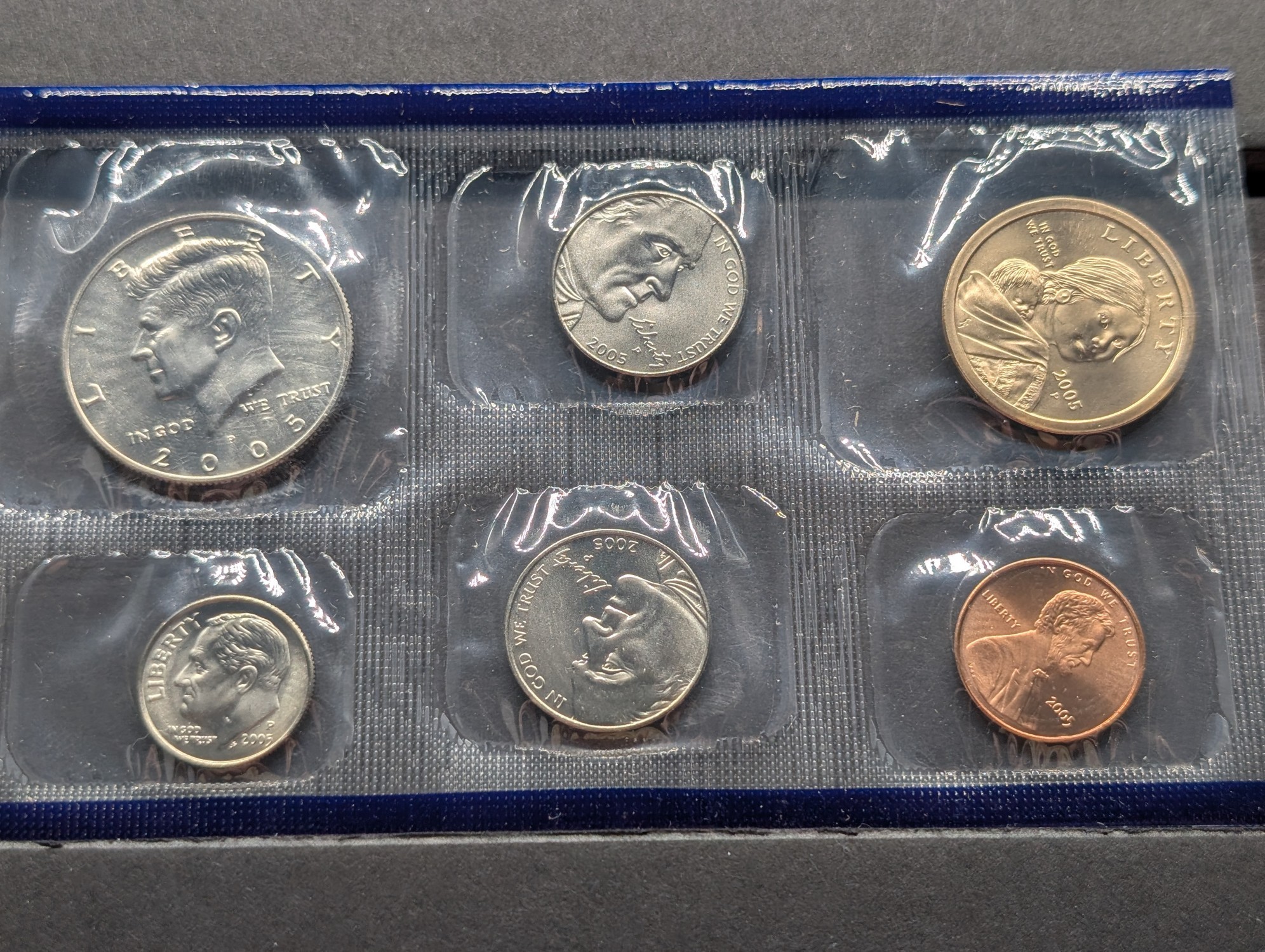 2005-P Only U.S. Mint Uncirculated Coin Set with State Quarters and Sacagawea Dollar In OGP w/ COA