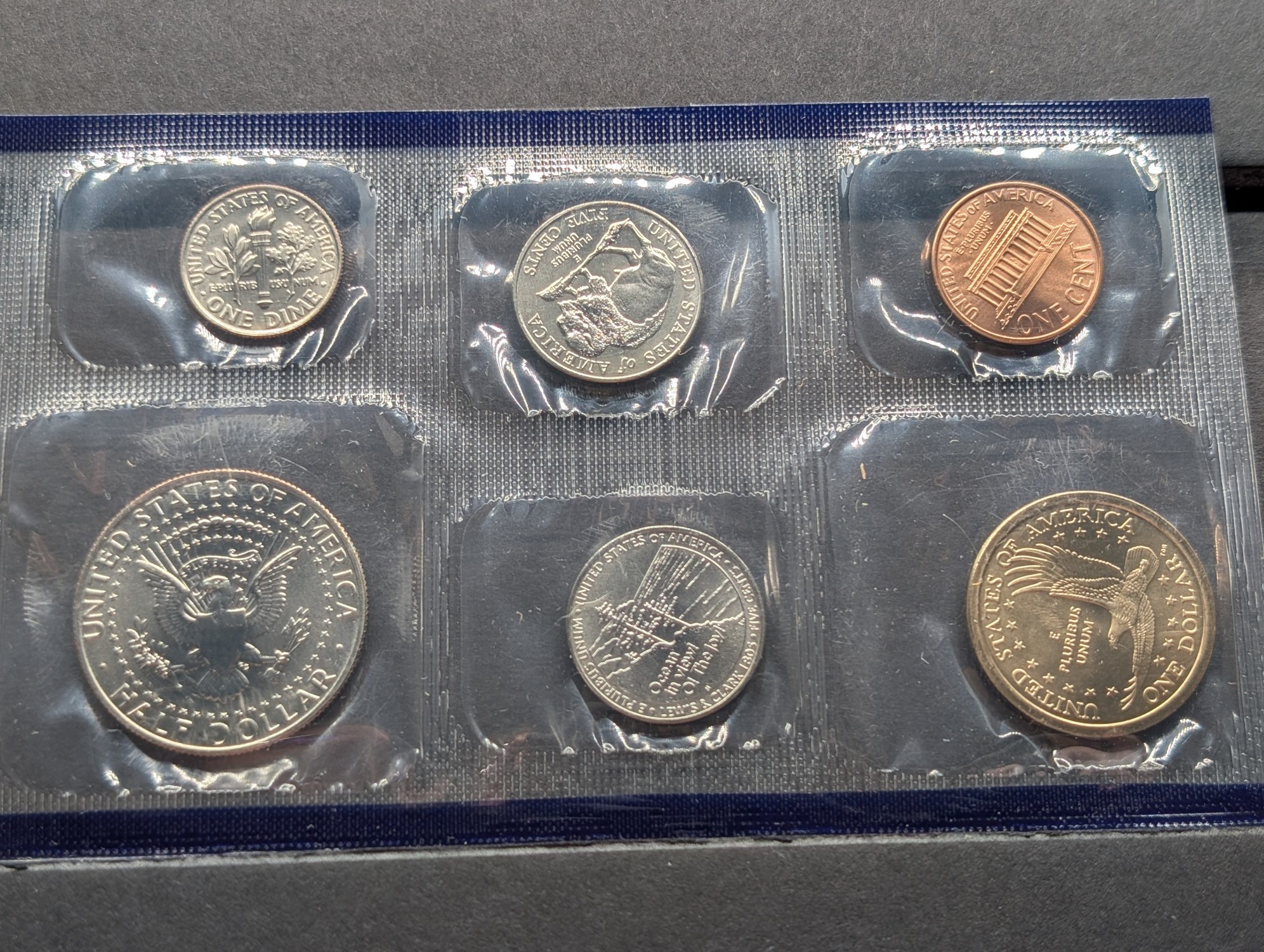 2005-P Only U.S. Mint Uncirculated Coin Set with State Quarters and Sacagawea Dollar In OGP w/ COA