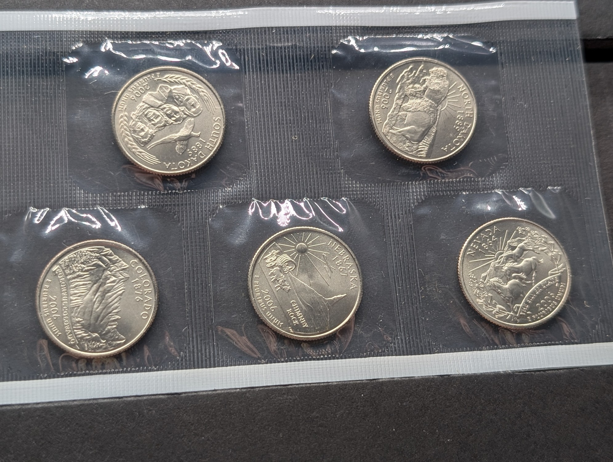 2006-P Only U.S. Mint Uncirculated Coin Set with State Quarters and Sacagawea Dollar In OGP w/ COA