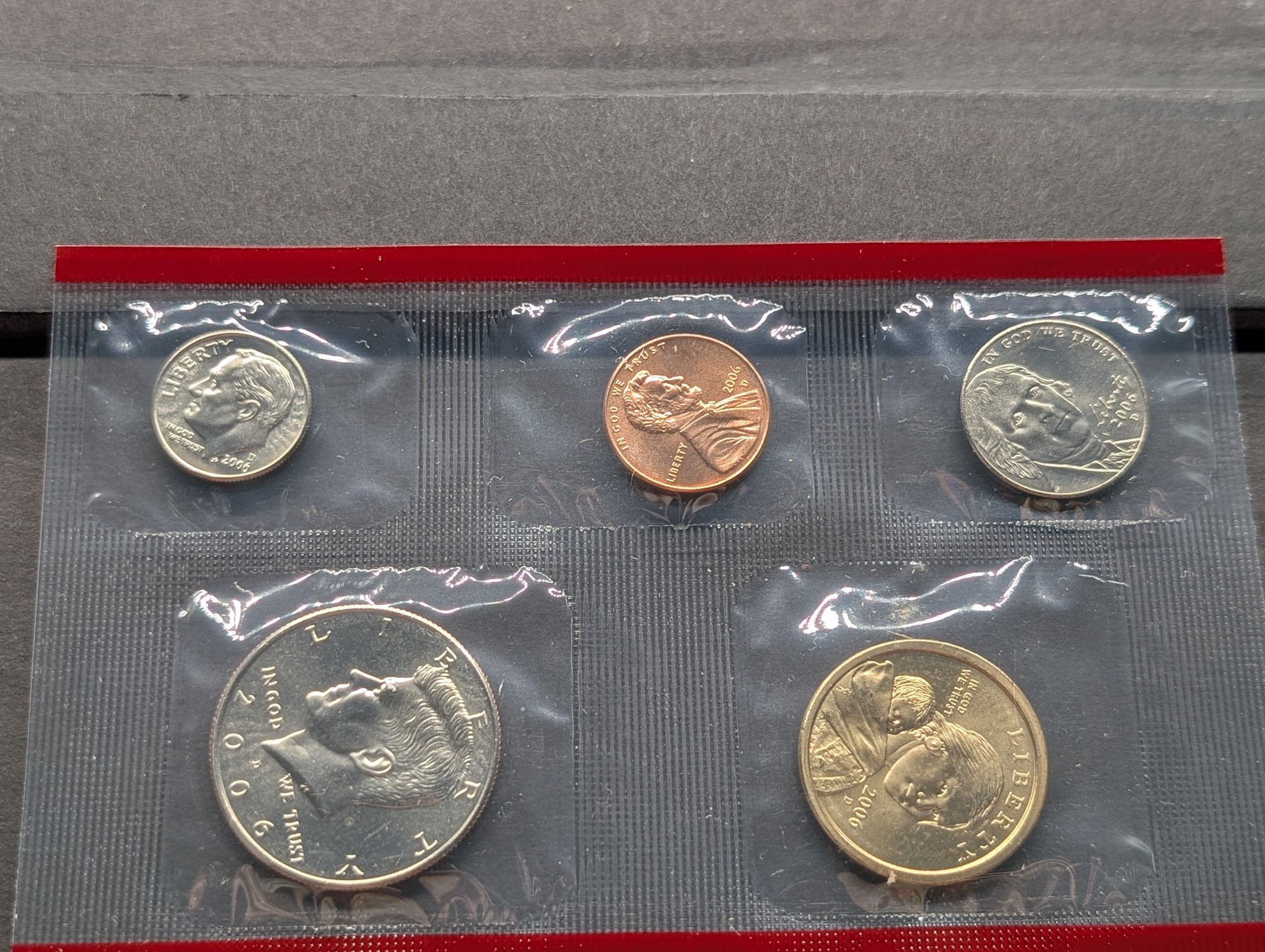 2006-D Only U.S. Mint Uncirculated Coin Set with State Quarters and Sacagawea Dollar In OGP
