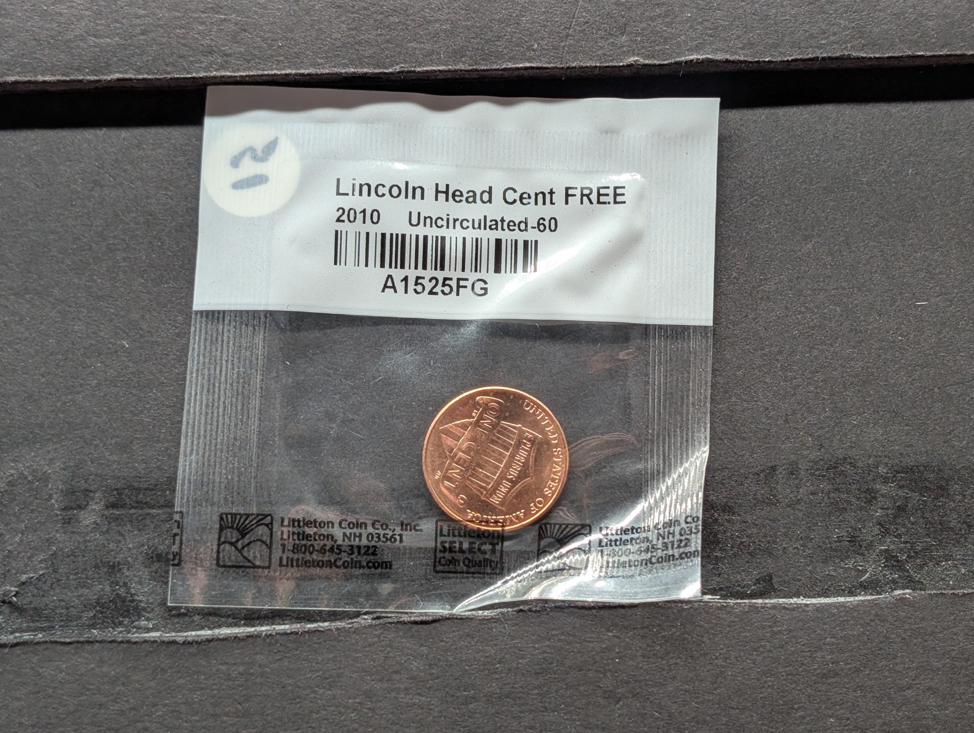 2010-D Lincoln Shield Cent, Uncirculated-60 in Littleton Package