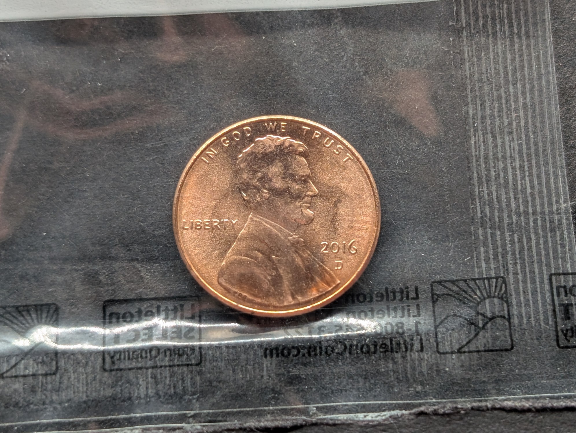 2016-D Lincoln Shield Cent, Uncirculated-60 in Littleton Package