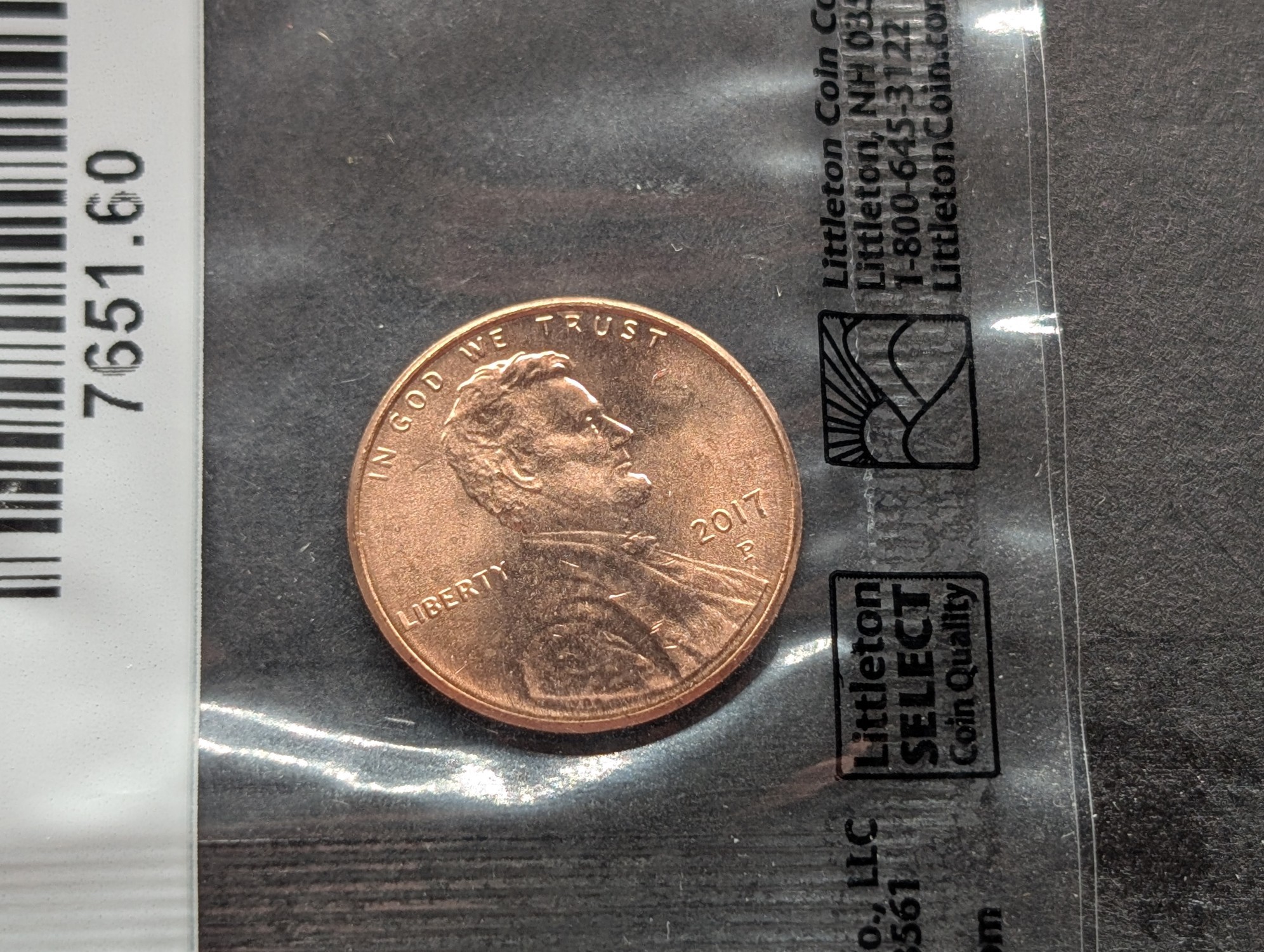 2017-P Lincoln Shield Cent, Uncirculated-60 in Littleton Package
