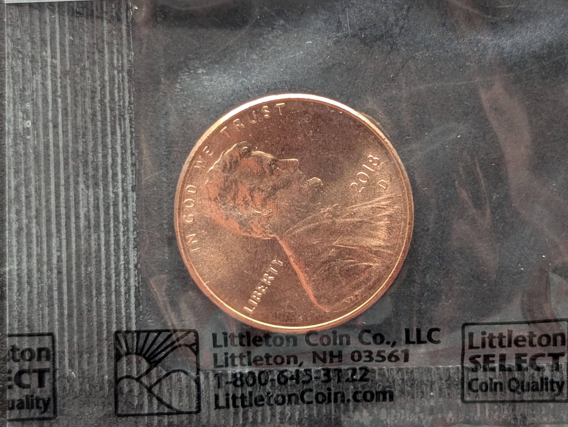 2018-D Lincoln Shield Cent, Uncirculated-60 in Littleton Package