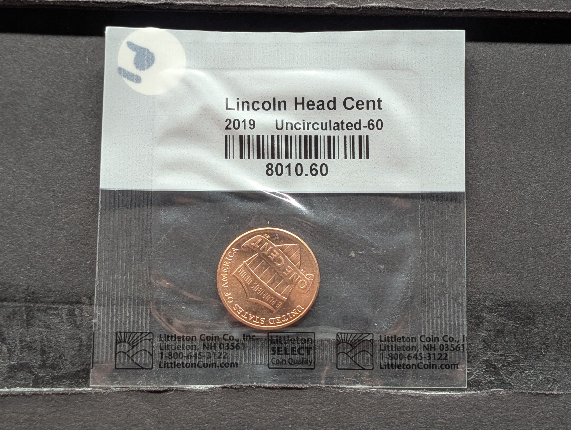 2019 Lincoln Shield Cent, Uncirculated-60 in Littleton Package
