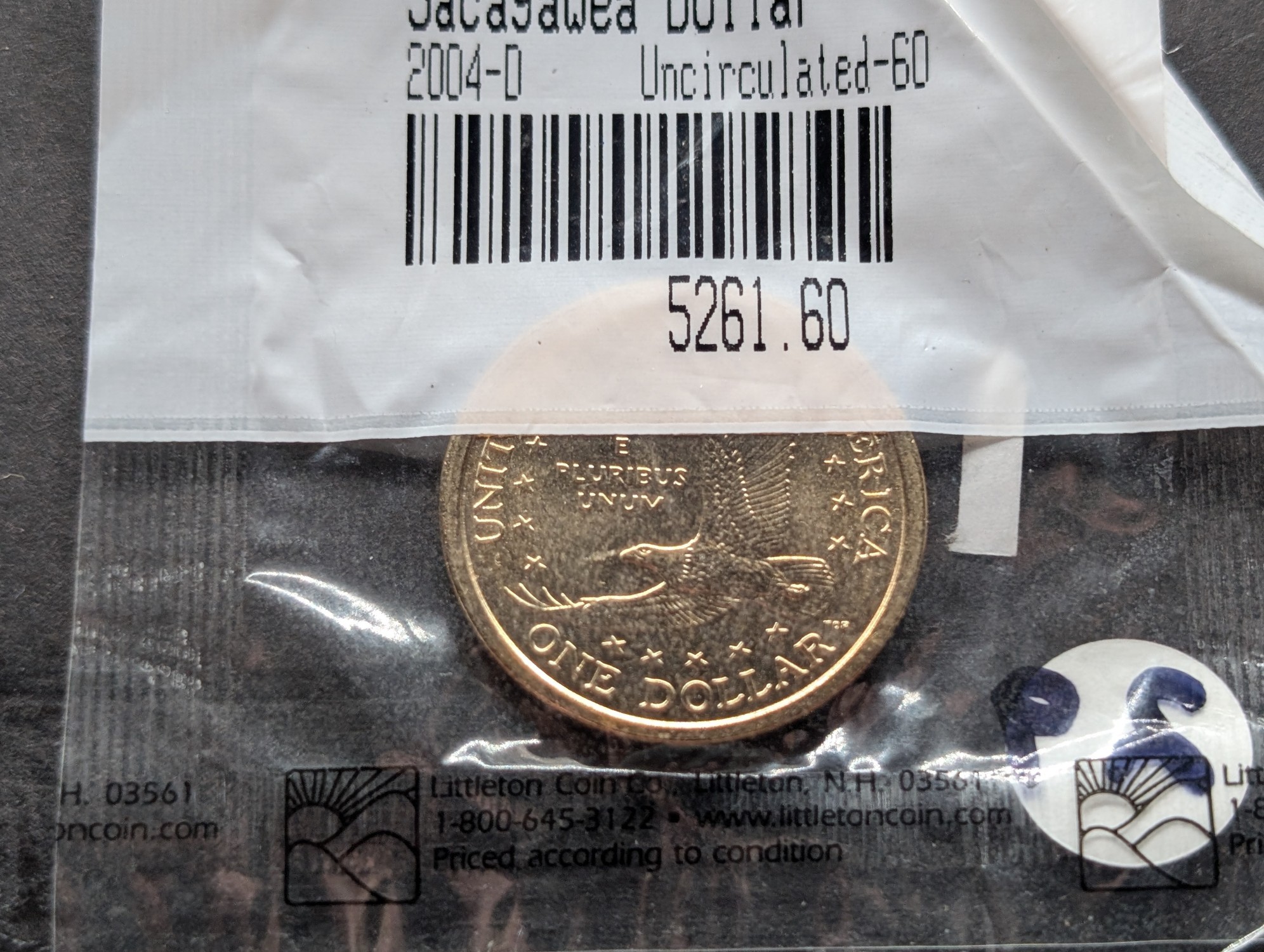 2004-D Sacagawea Native American Dollar, Uncirculated-60 in Littleton Package